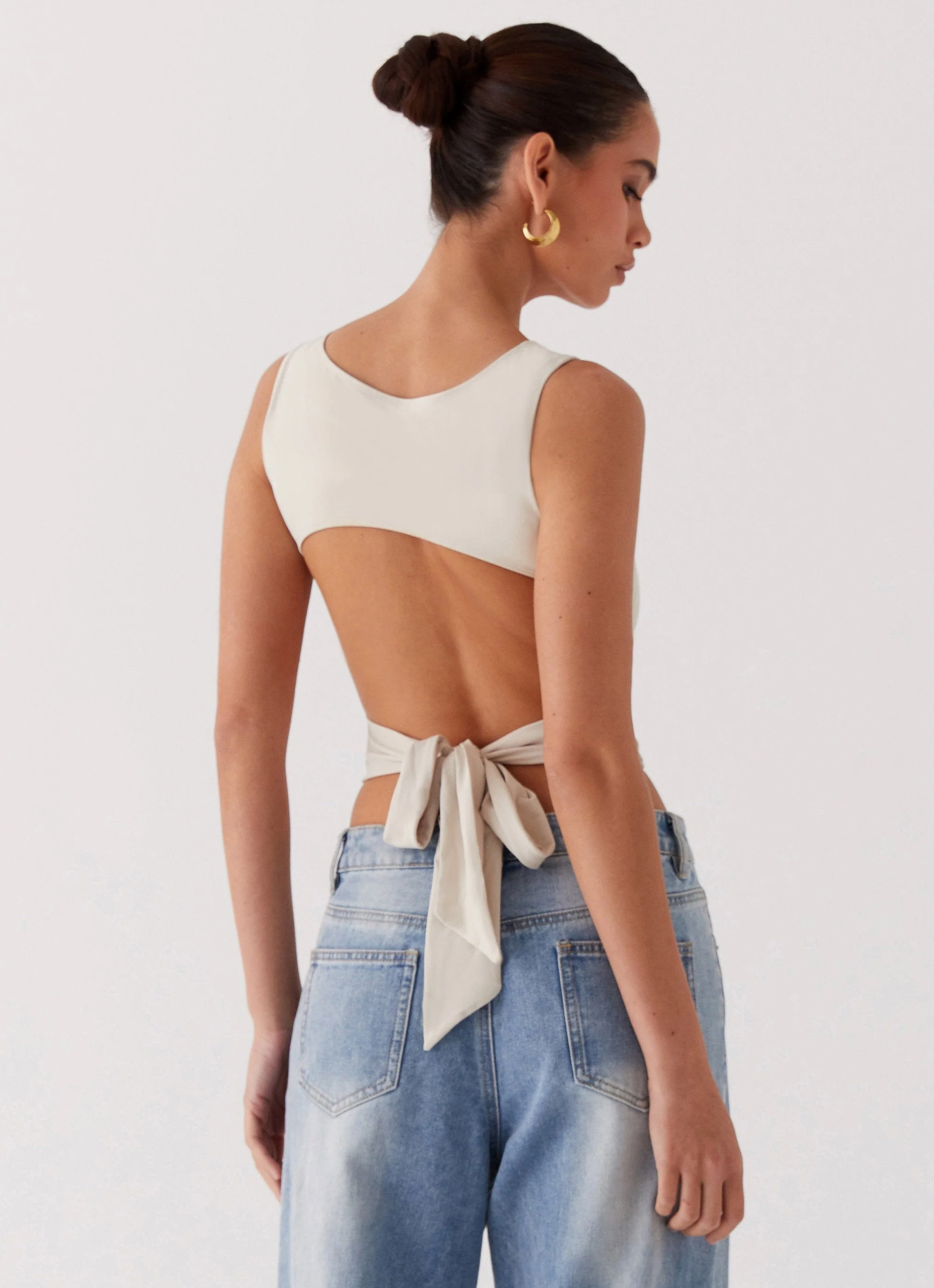 Saskie Crop Top - Ivory - Image 4