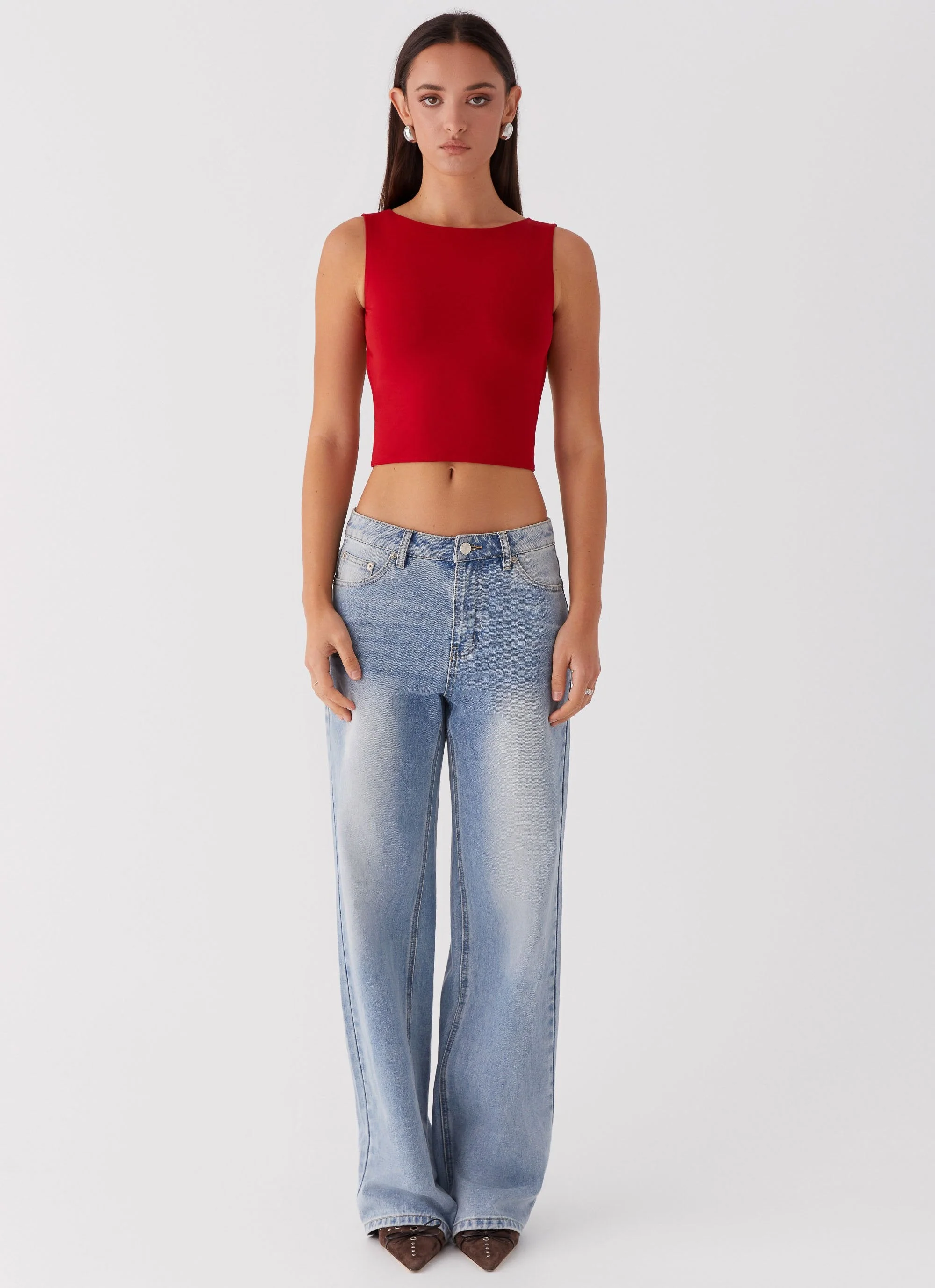 Saskie Tie Top - Ruby Red - Image 2