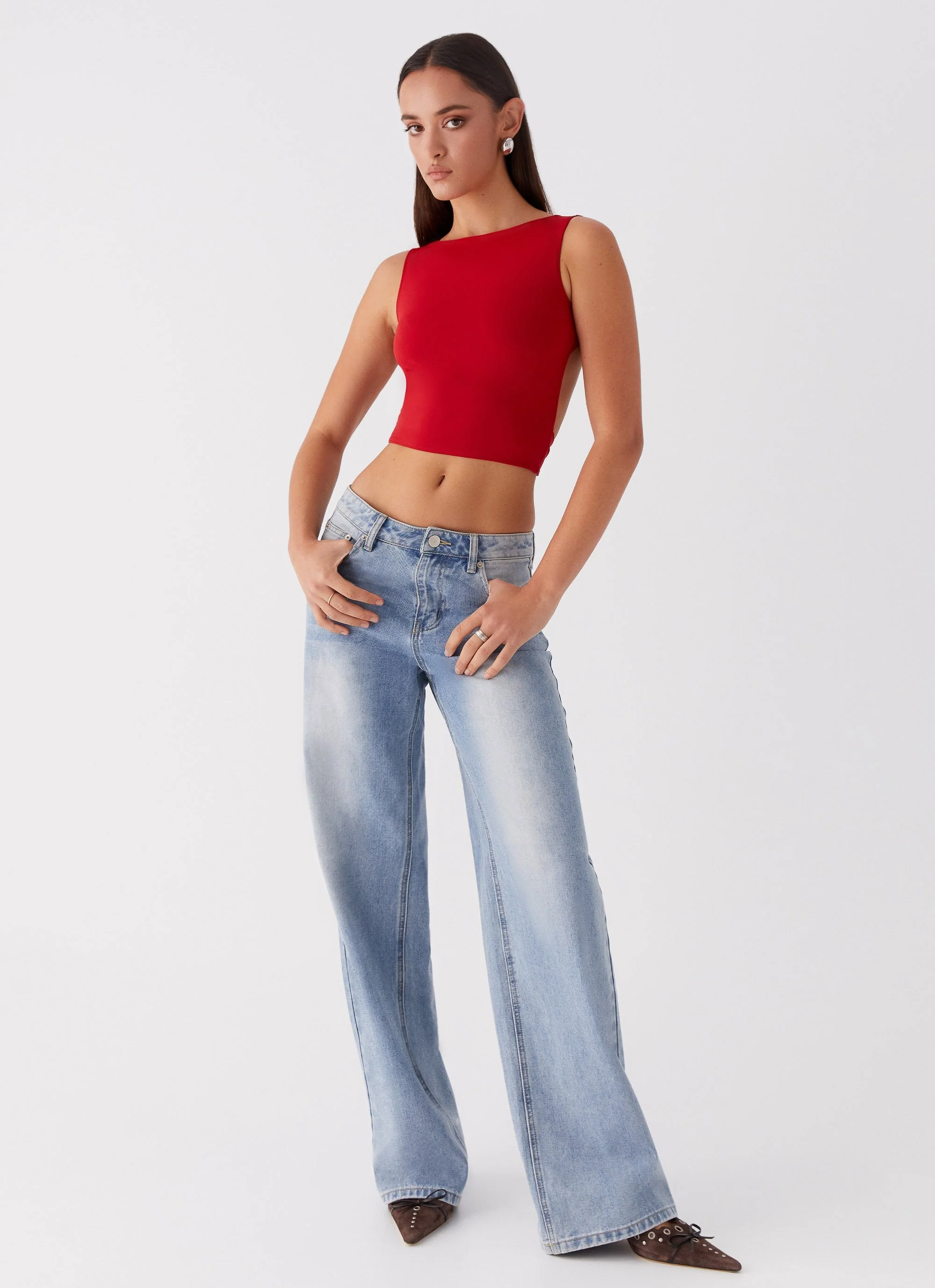 Saskie Tie Top - Ruby Red - Image 6