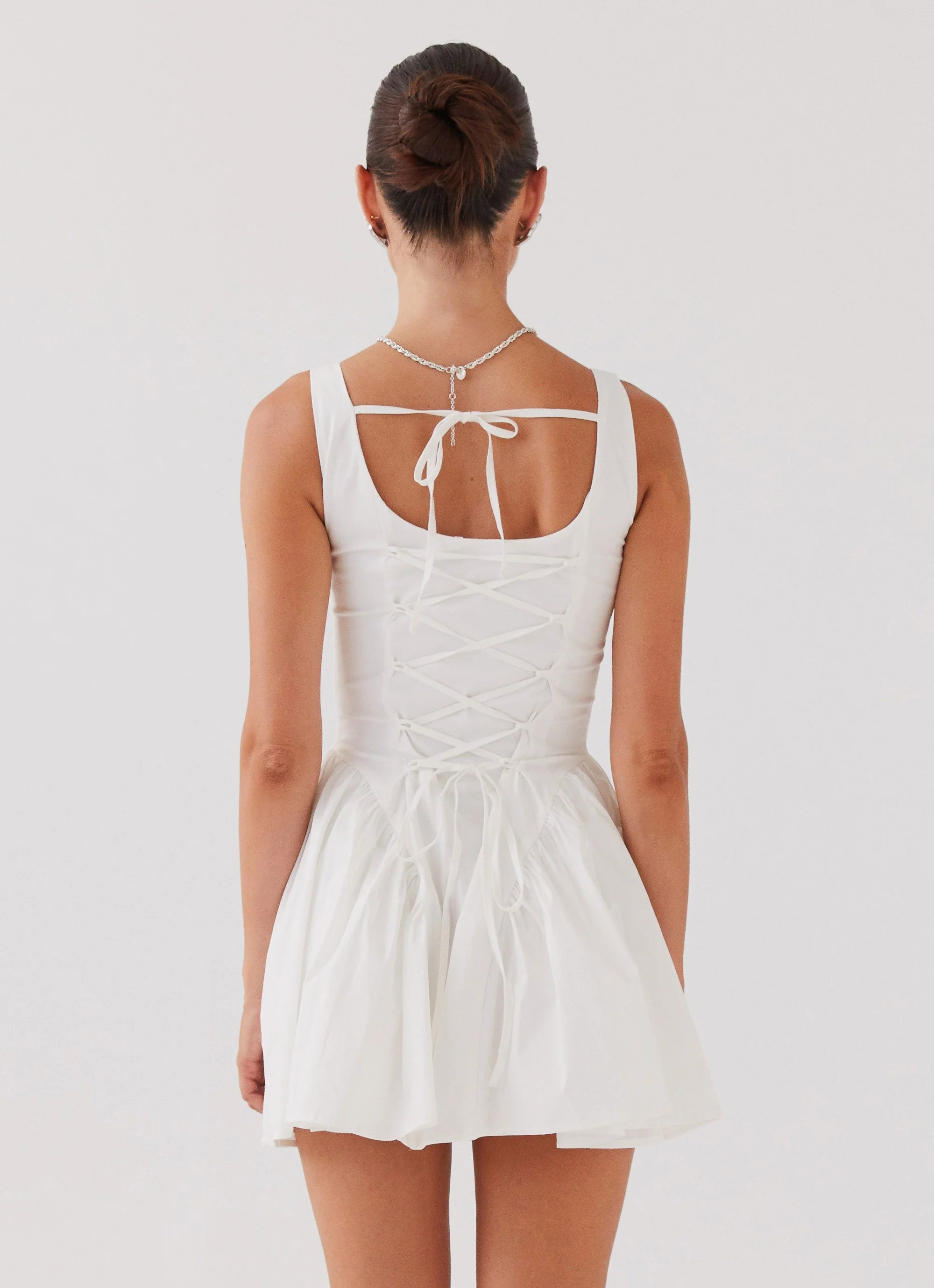 Sassy Soiree Corset Mini Dress - White - Image 4