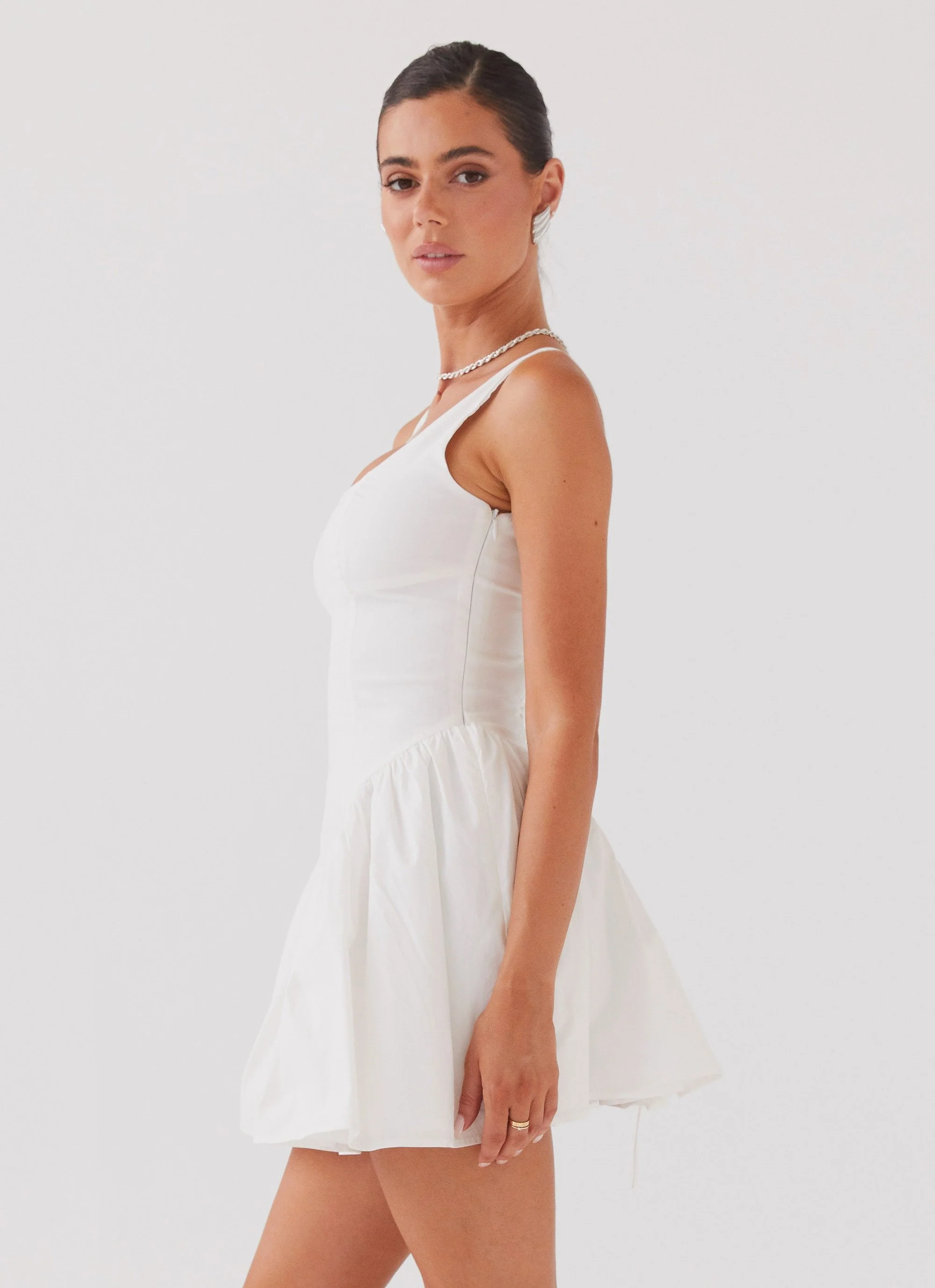 Sassy Soiree Corset Mini Dress - White - Image 5