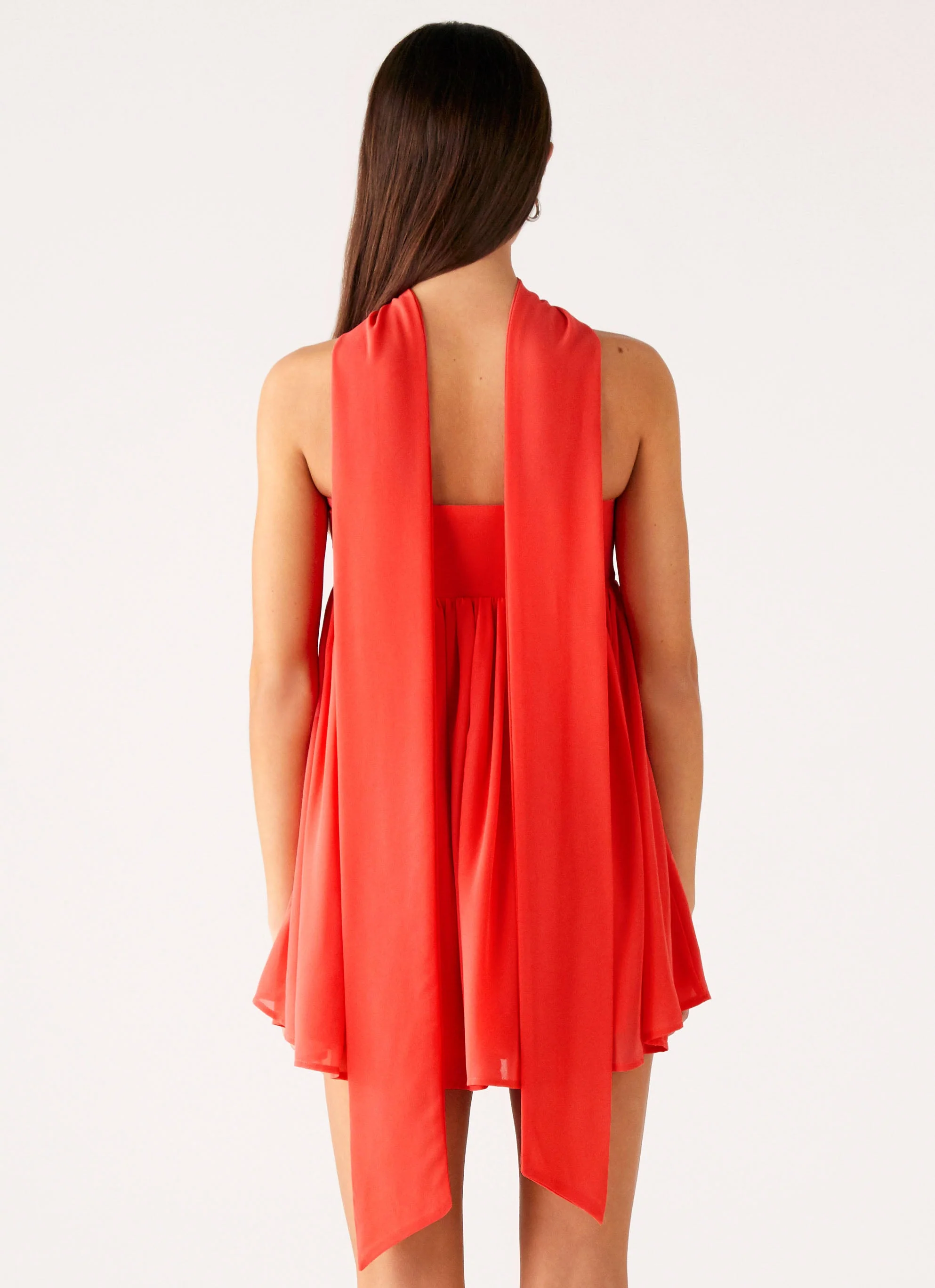 Saturn Mini Dress - Coral - Image 7