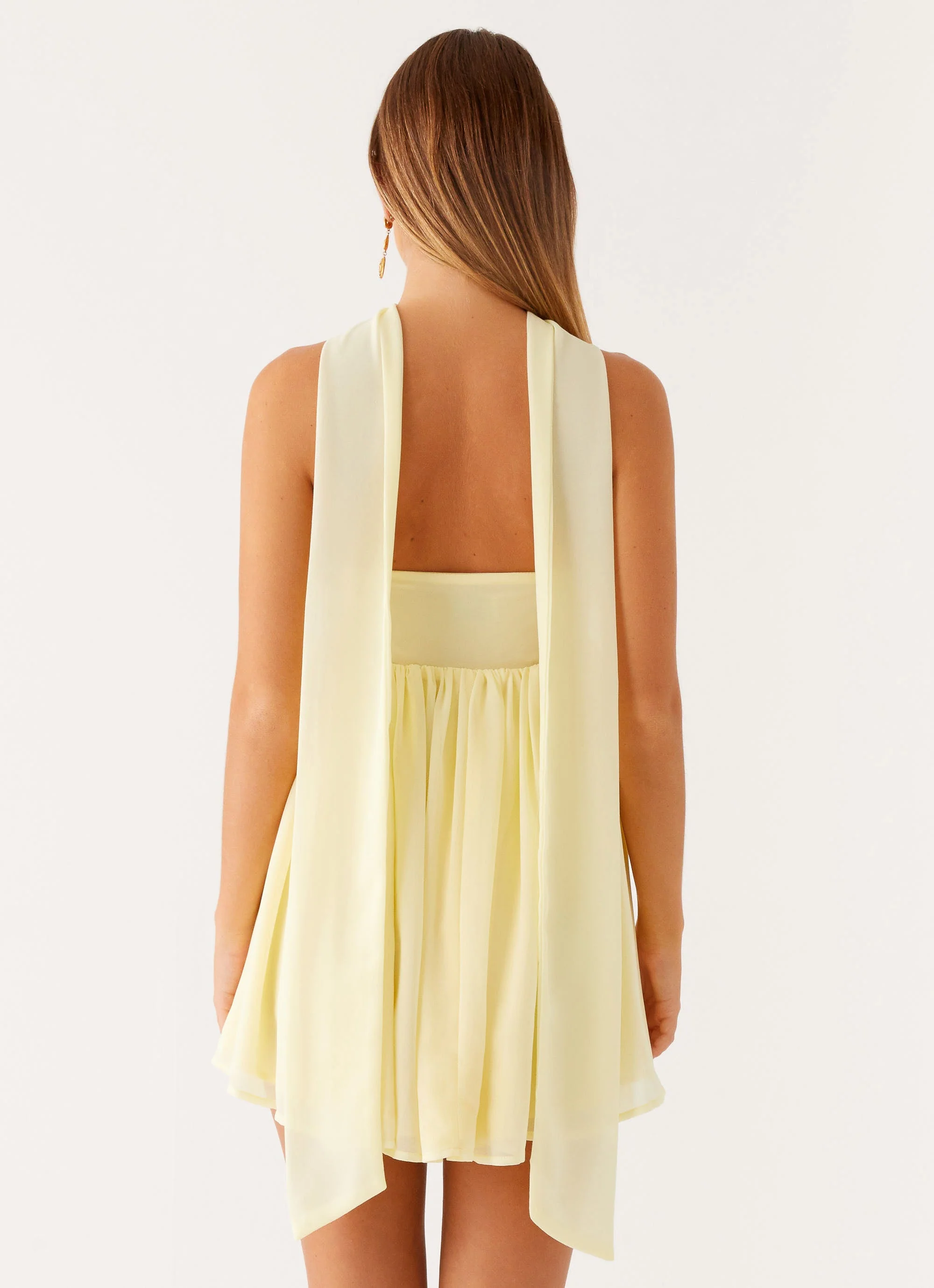 Saturn Mini Dress - Yellow - Image 4