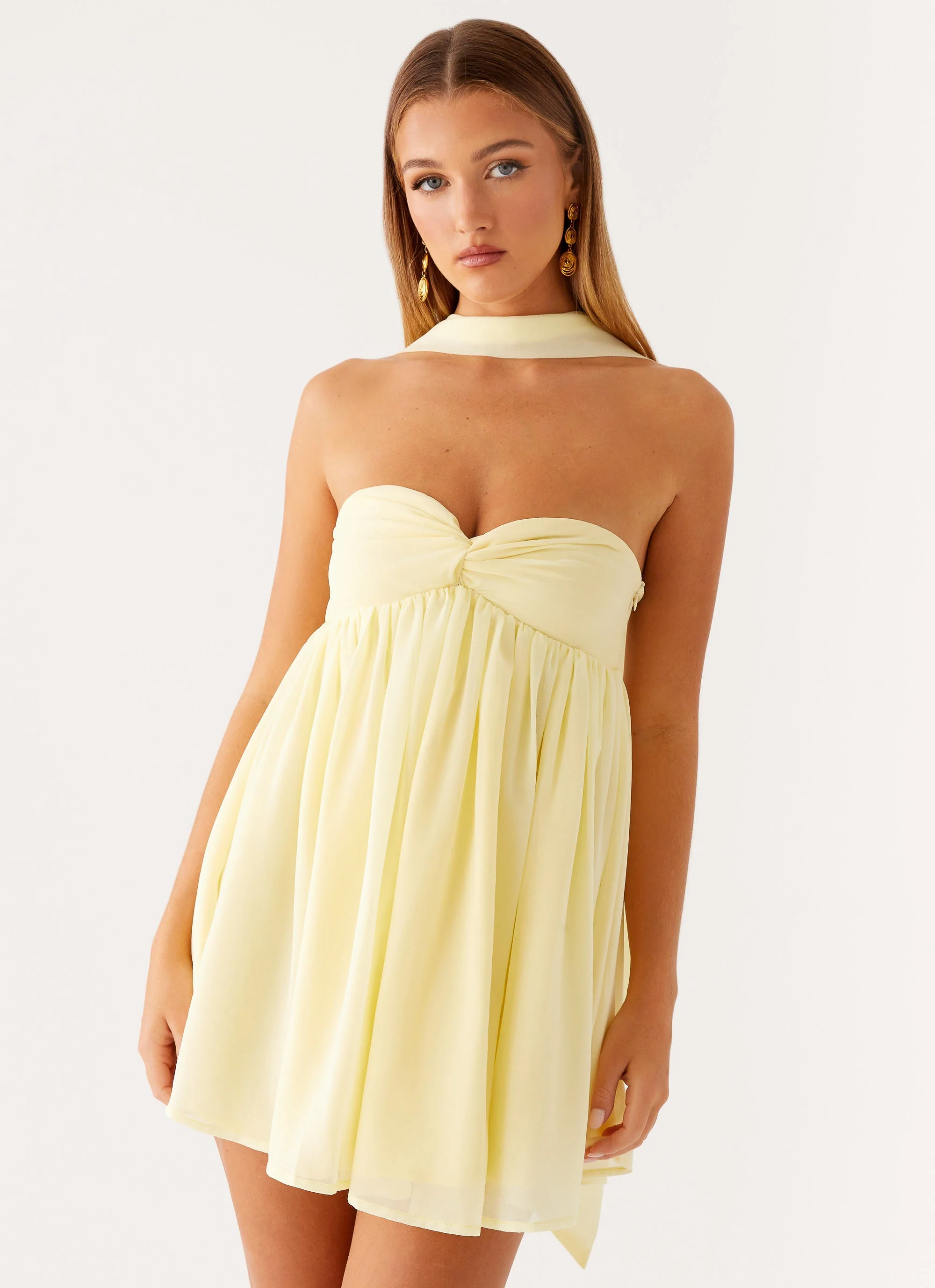 Saturn Mini Dress - Yellow - Image 5