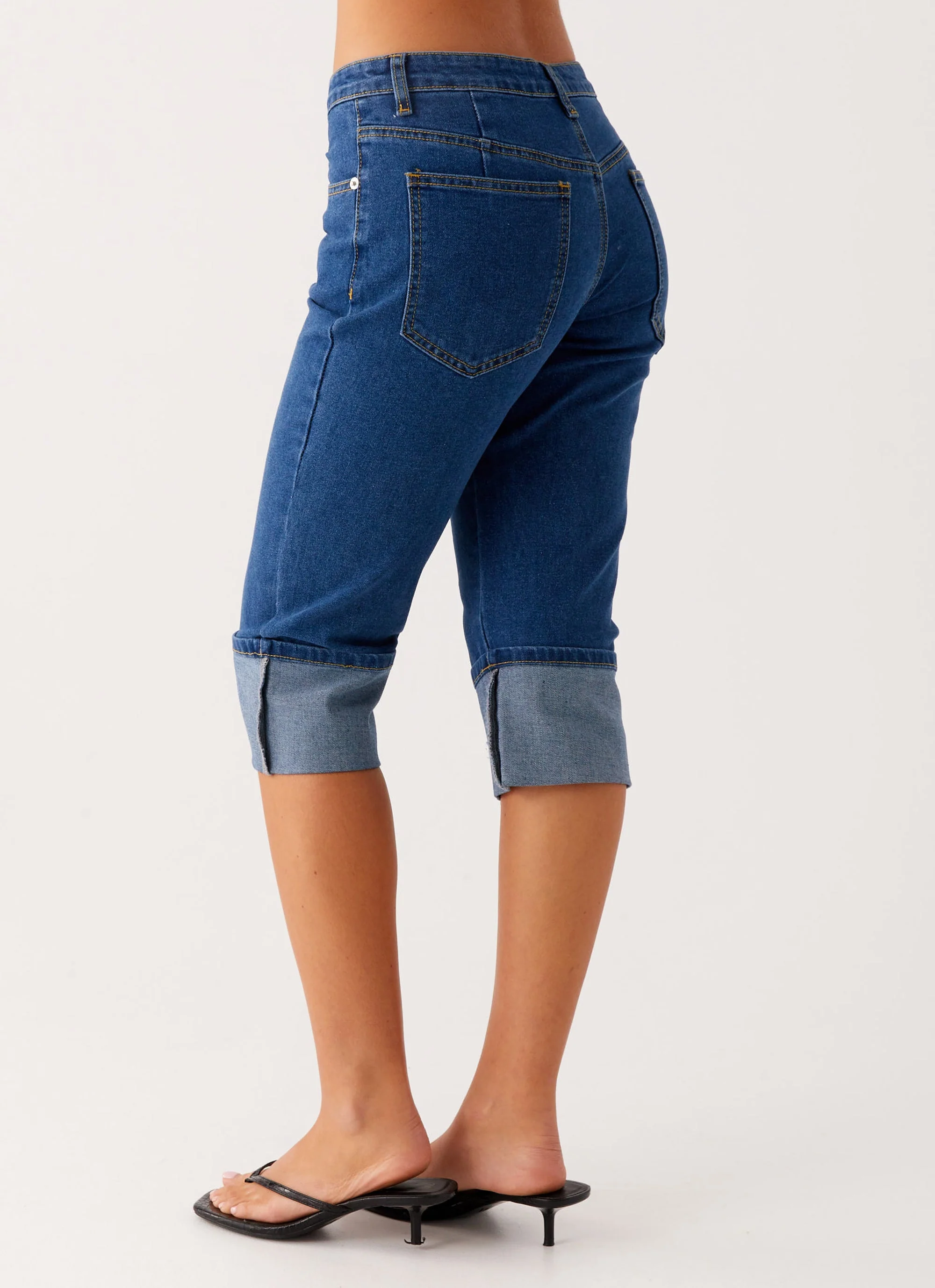 Saylor Denim Capri Jeans - Indigo - Image 4