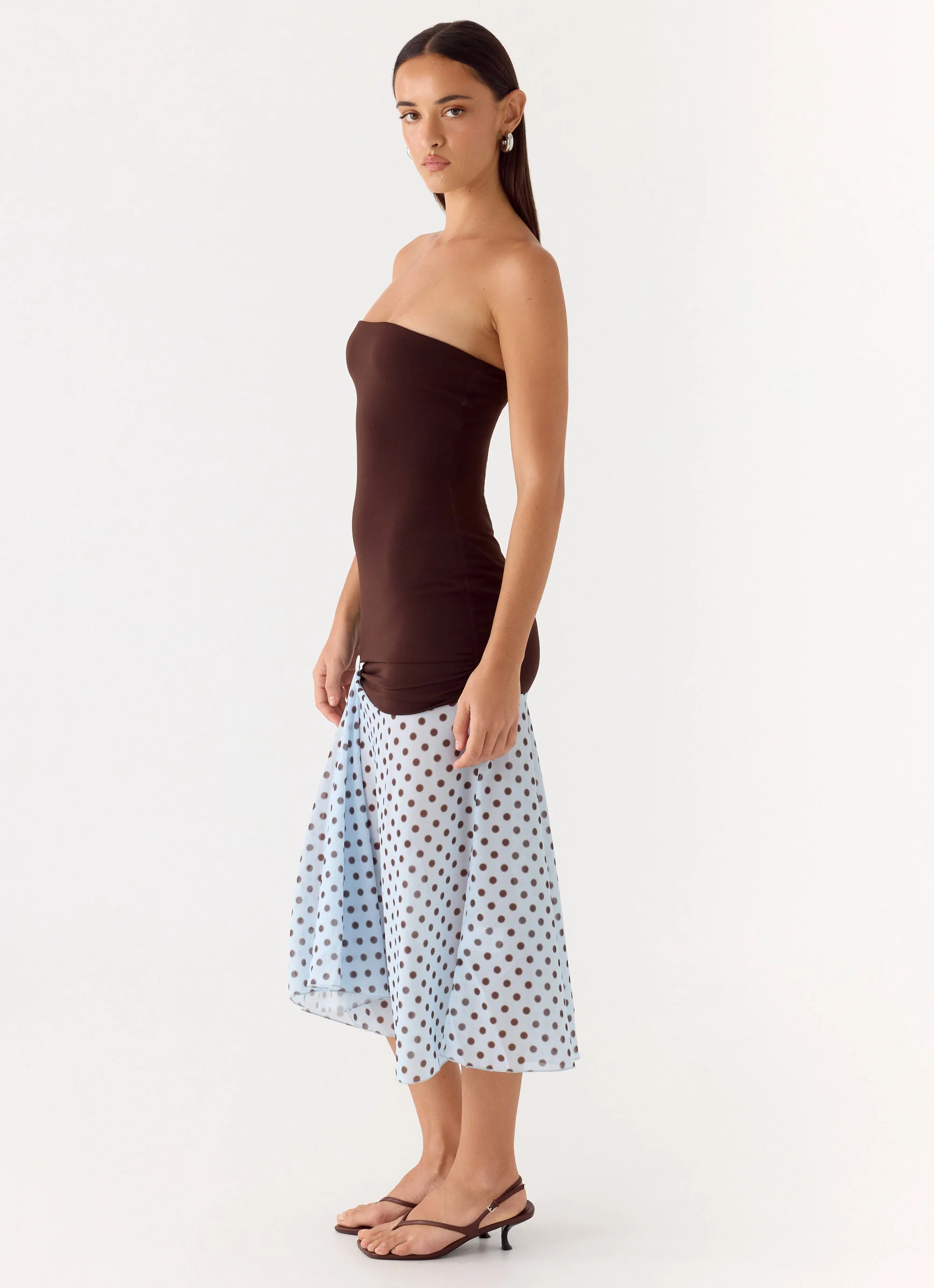Schell Midi Dress - Chocolate Dot - Image 5