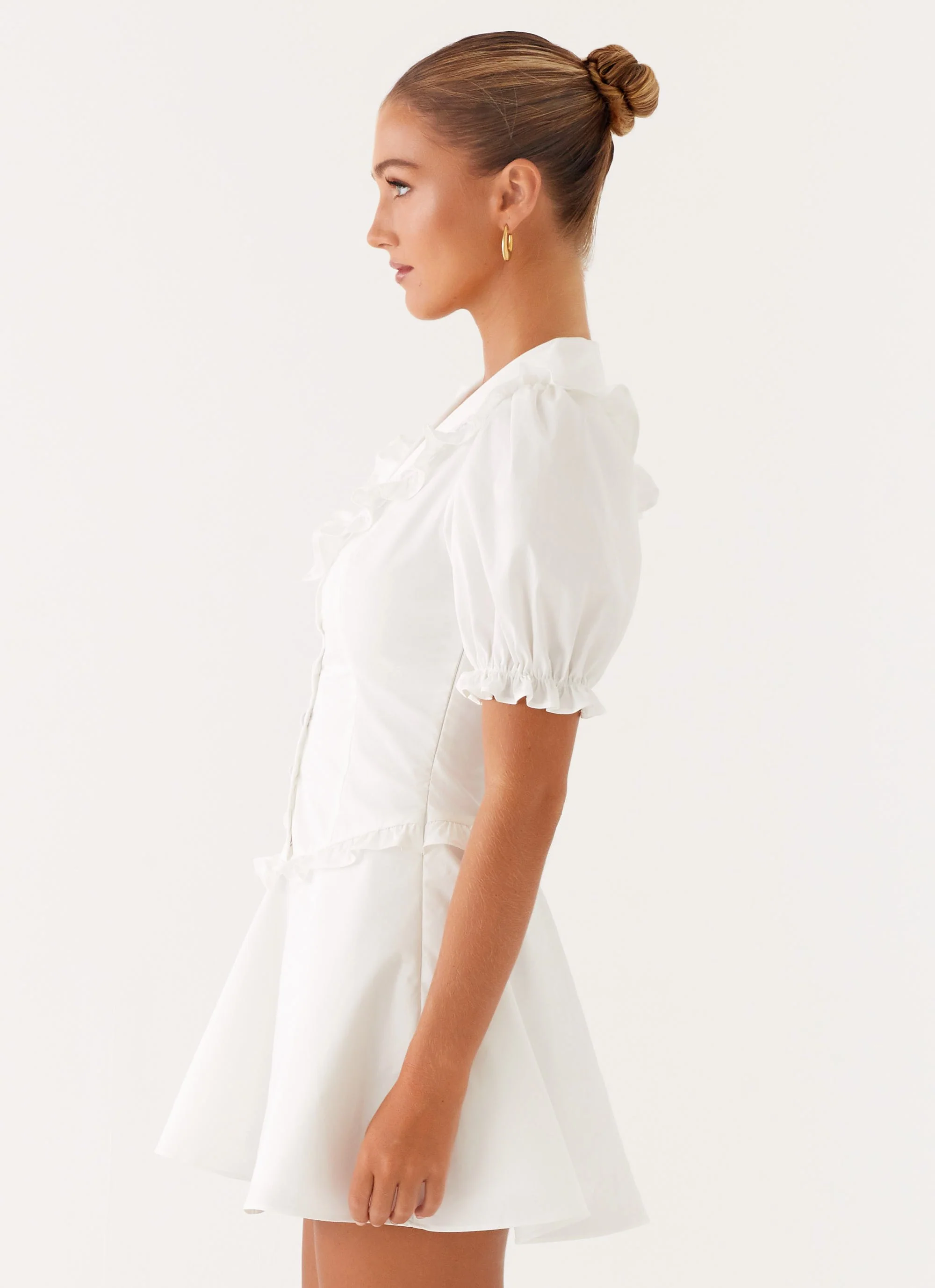 Seana Mini Dress - White - Image 4
