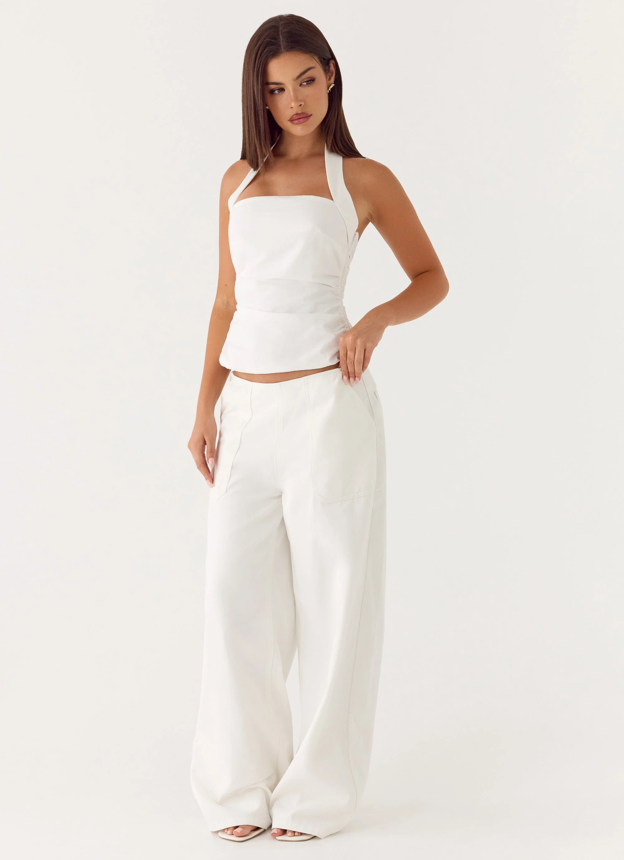 Seethal Low Rise Pants - White - Image 7