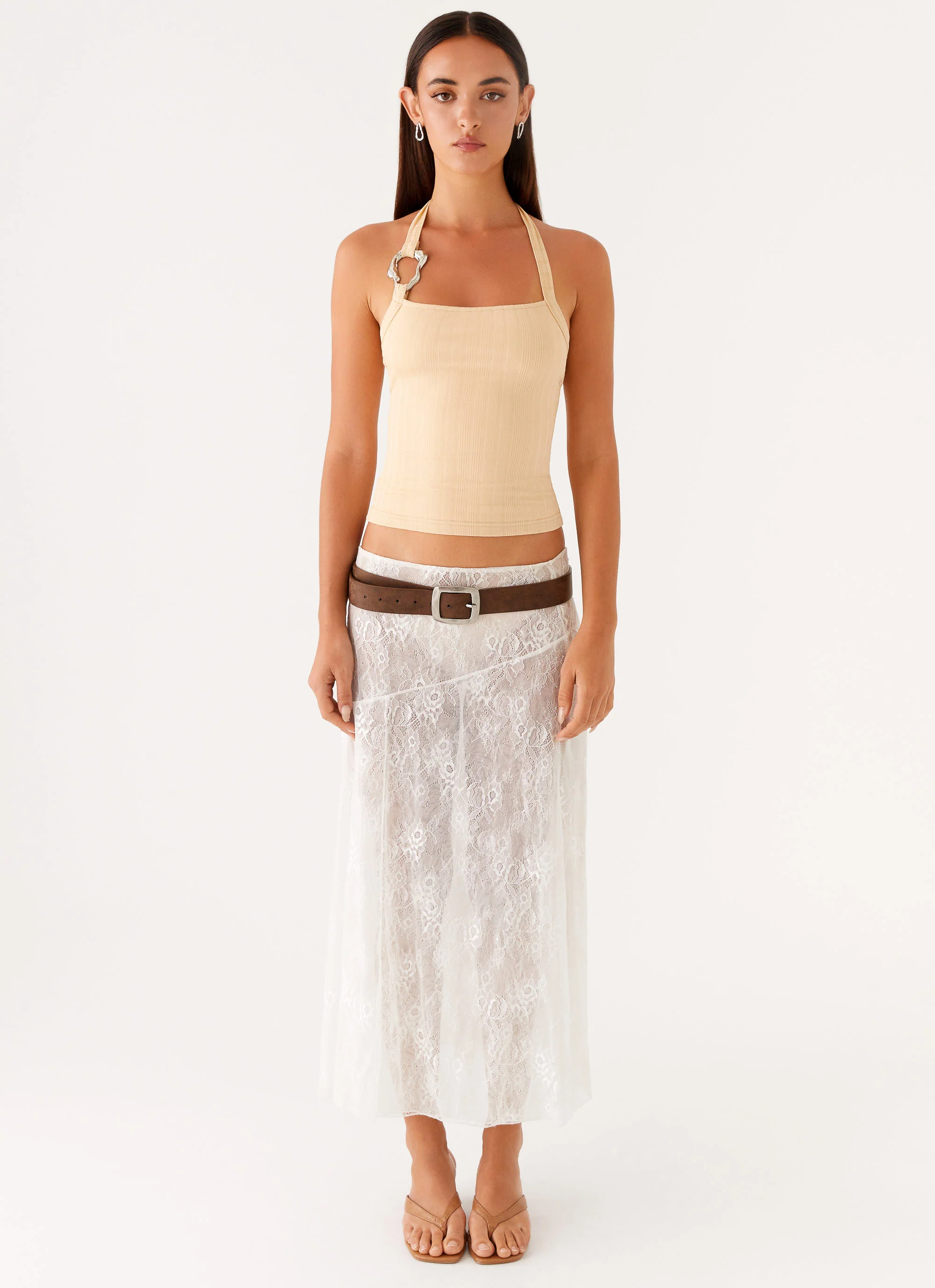 Selene Halter Top - Tan - Image 2