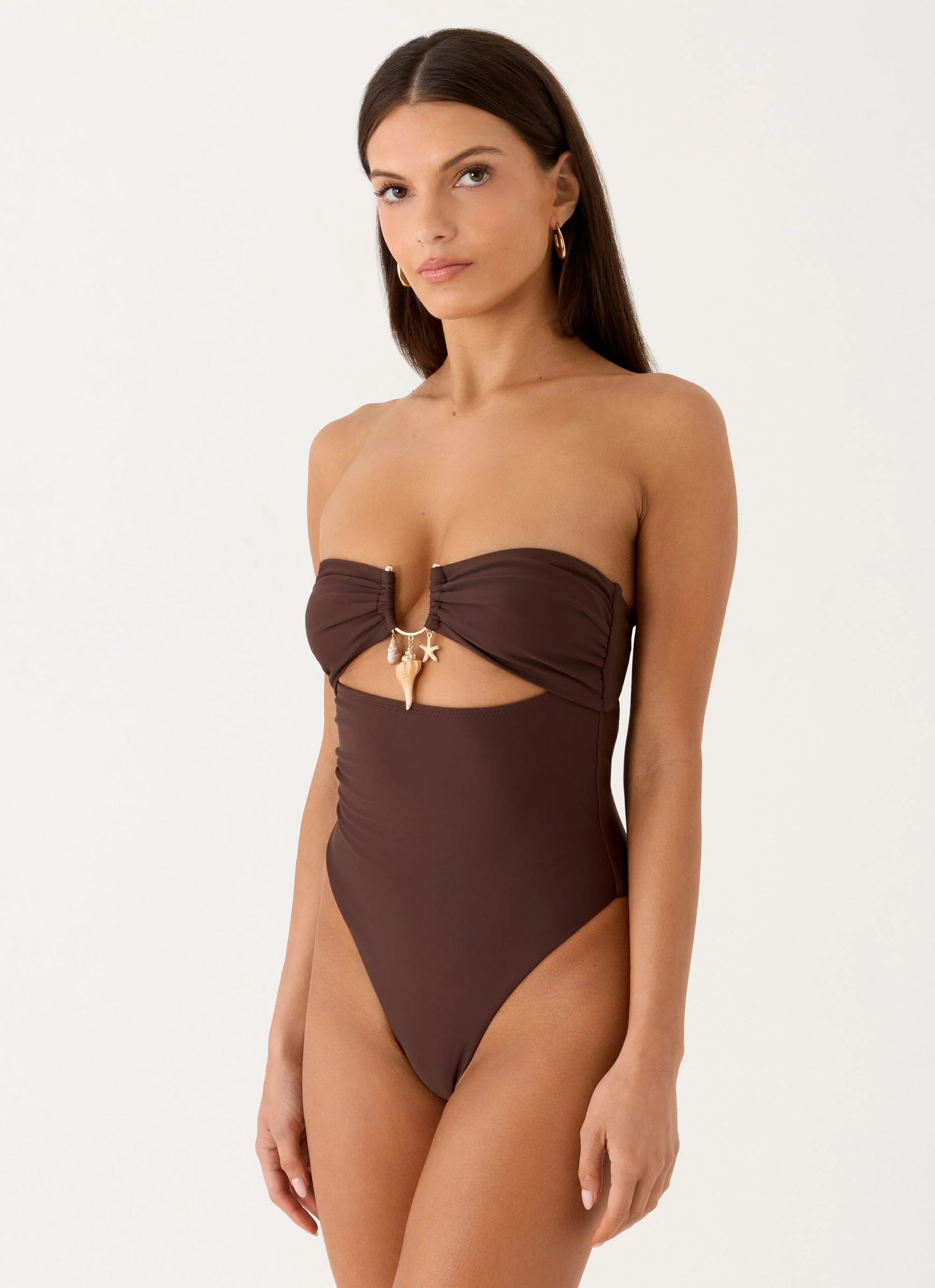 Selvina Strapless Swimsuit - Chocolate - Image 3