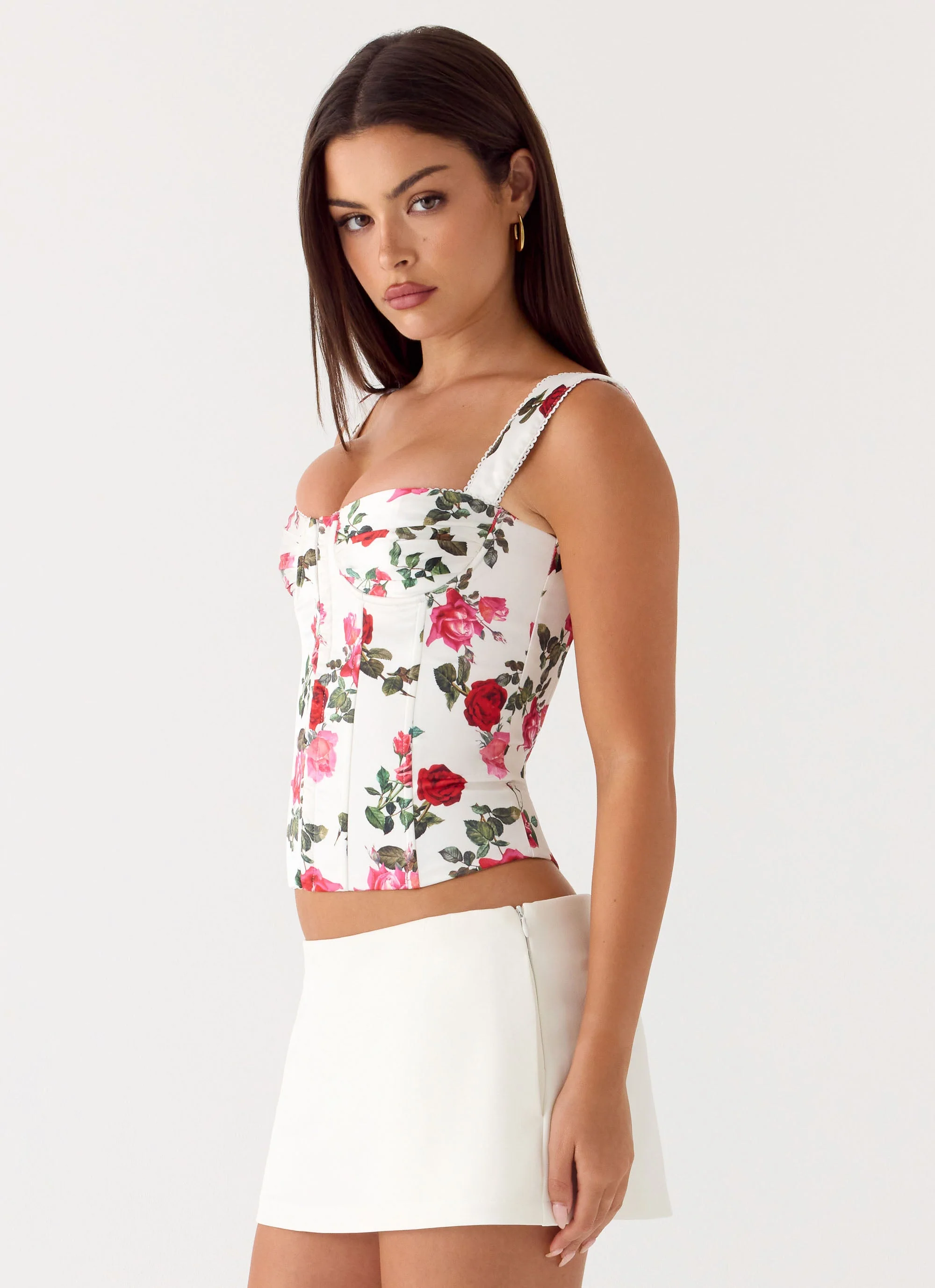 Sena Bustier Corset Top - Ivory Bloom - Image 5