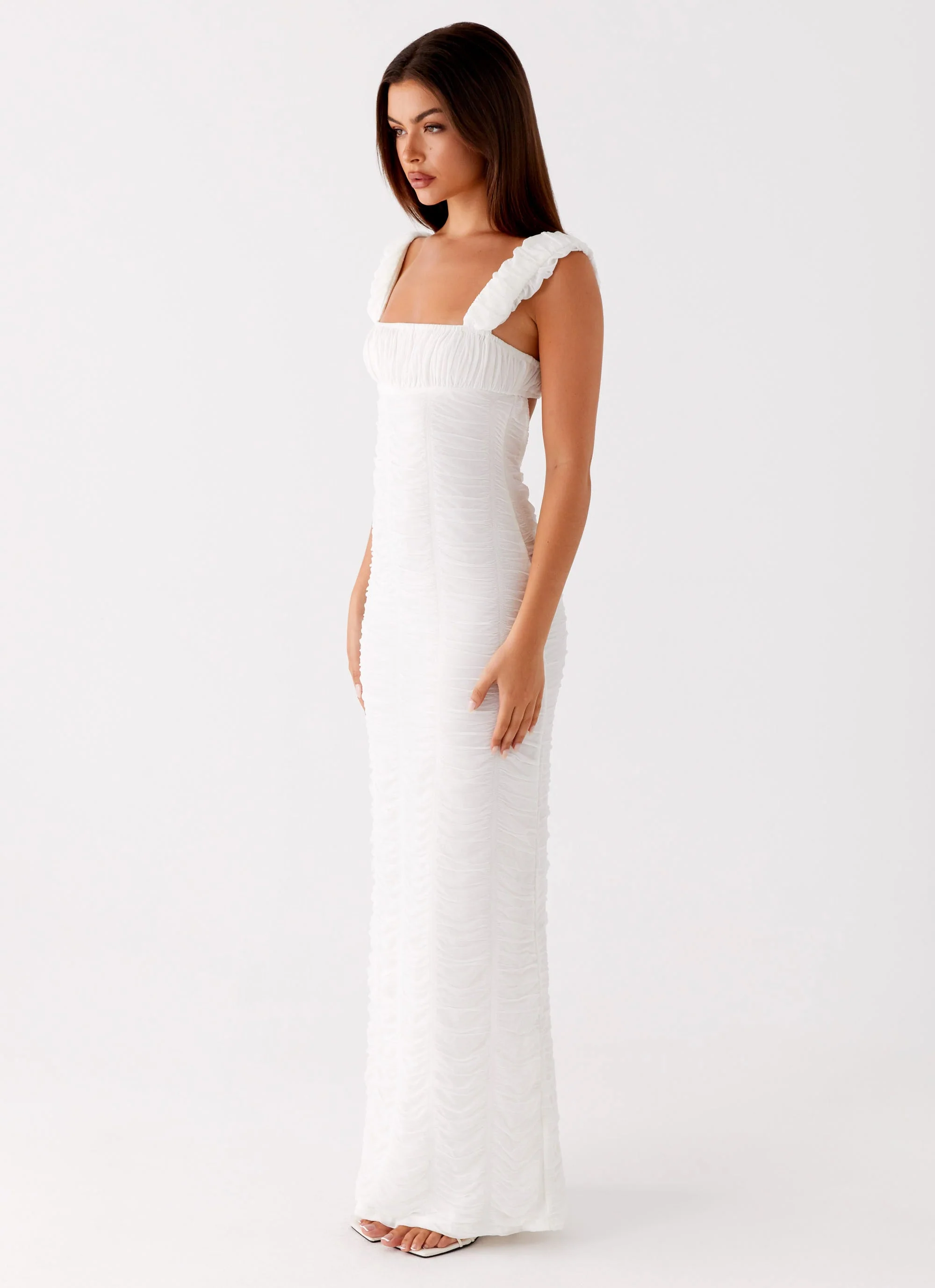 Senses Midi Dress - White - Image 3