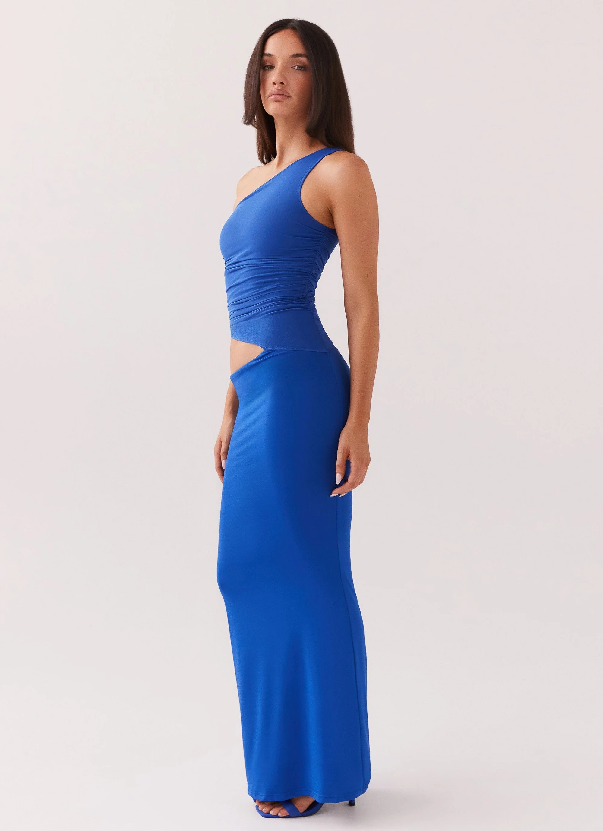 Seranella One Shoulder Maxi Dress - Cobalt - Image 3