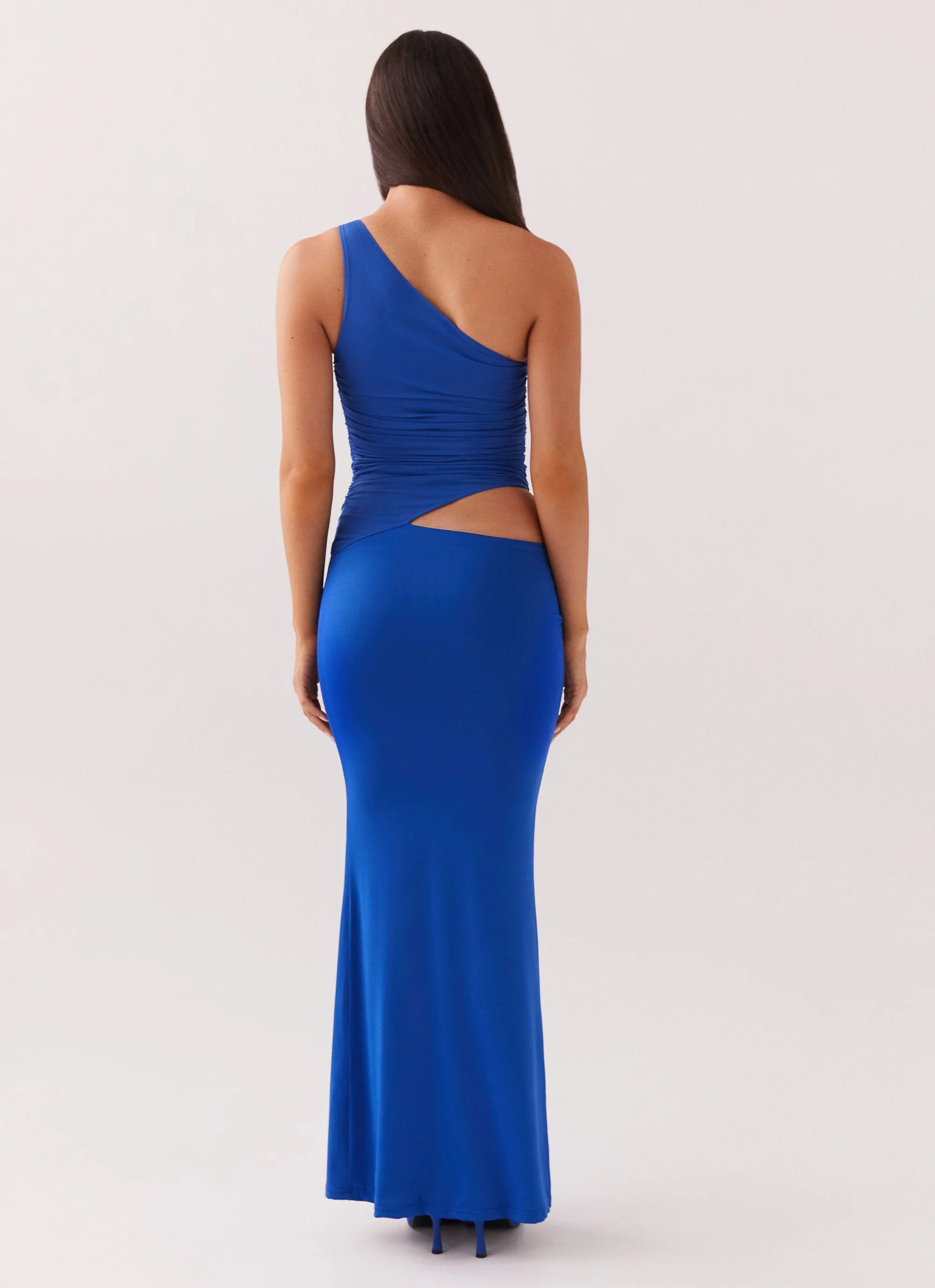 Seranella One Shoulder Maxi Dress - Cobalt - Image 4