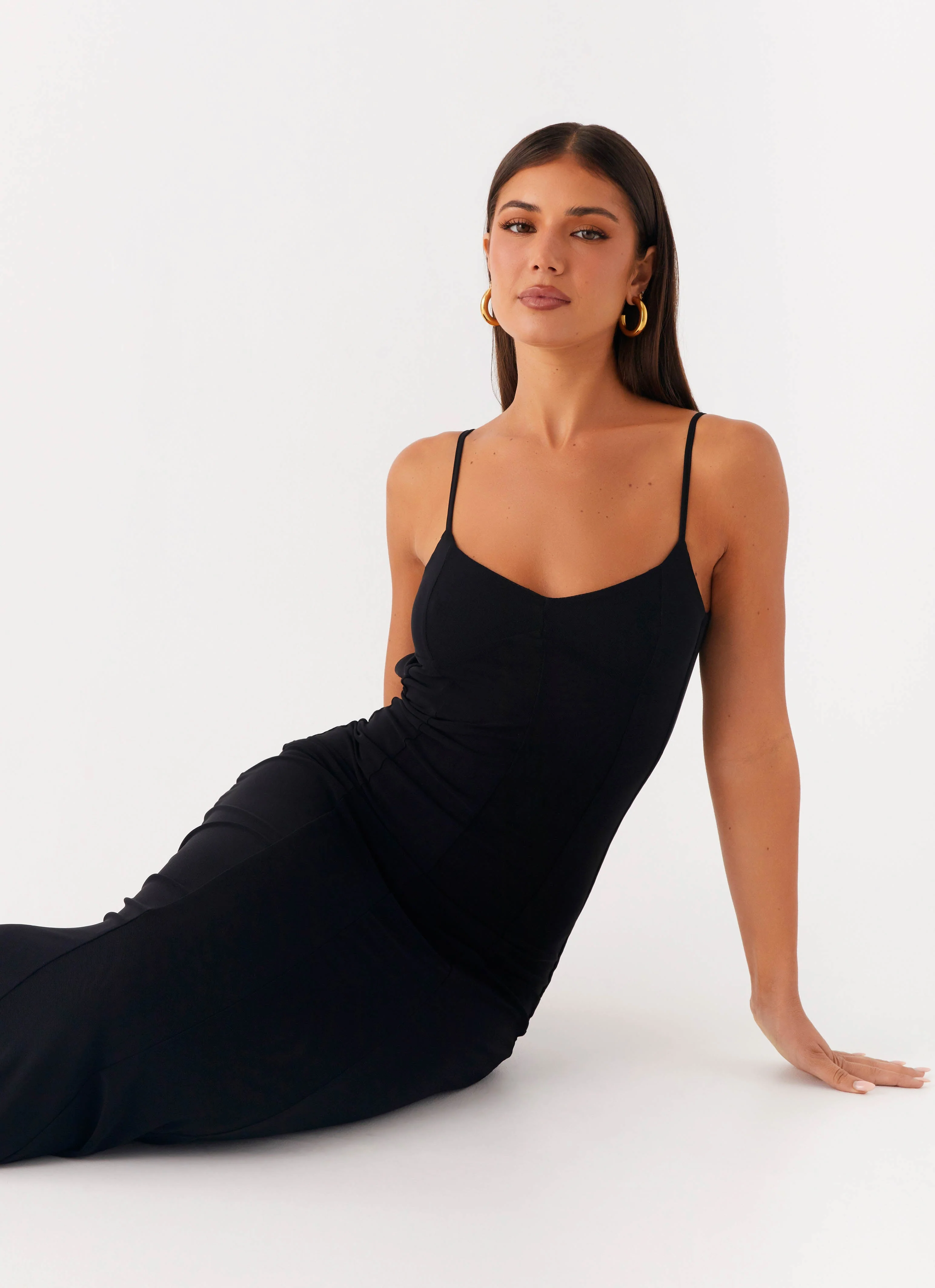 Serene Escape Maxi Dress - Black - Image 6