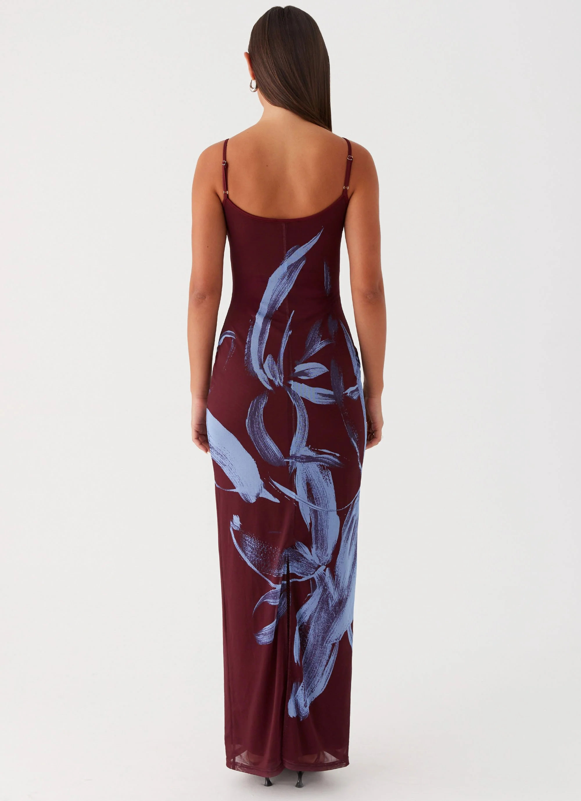 Serene Maxi Dress - Brown Purple Floral - Image 5