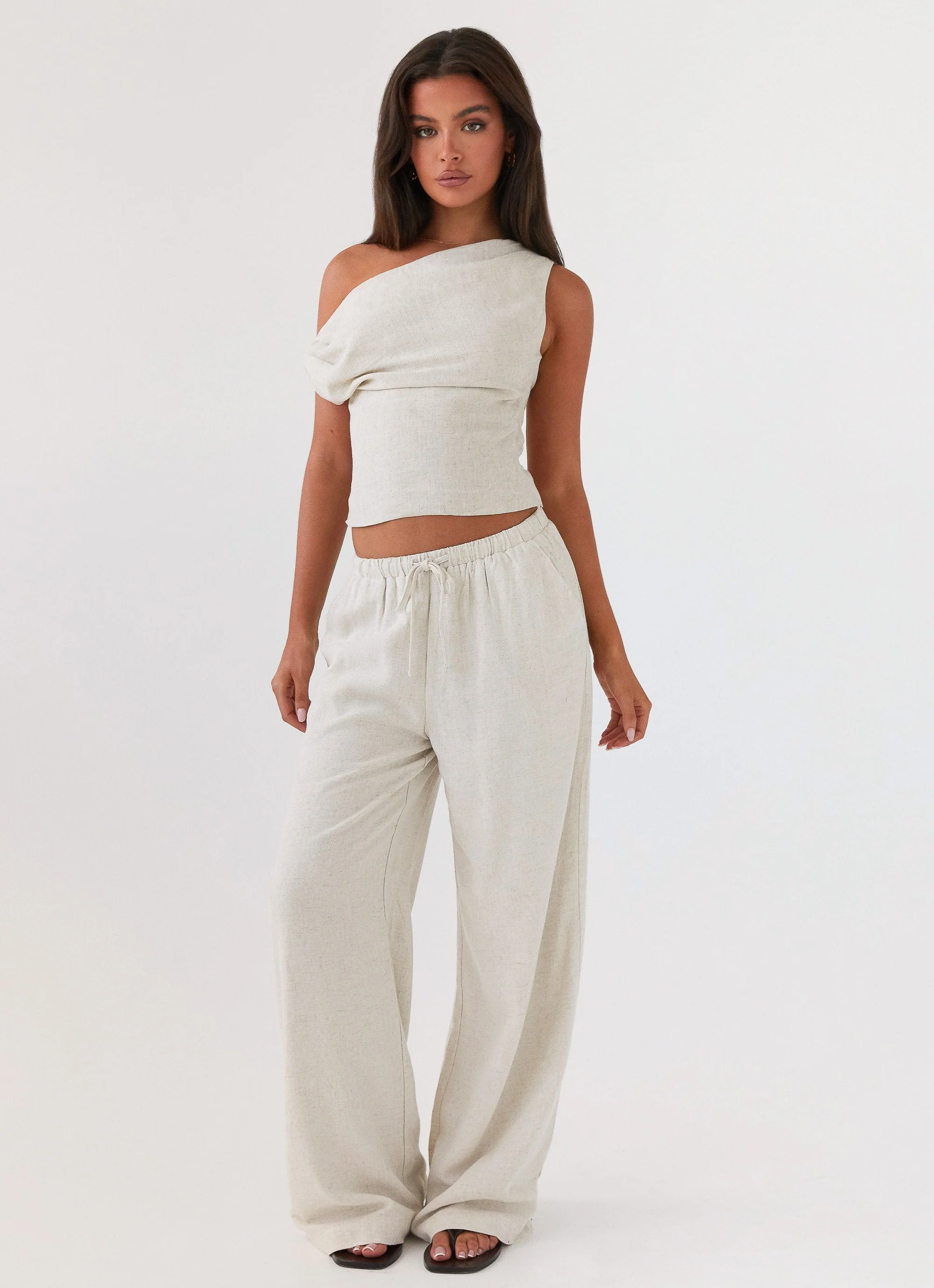 Set Sail Linen Pants - Oat - Image 3