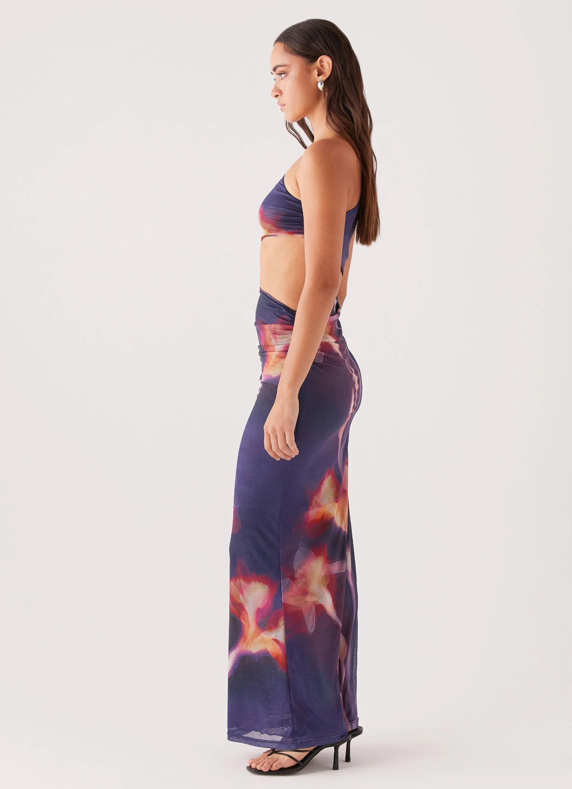Shadows In The Sun Mesh Maxi Dress - Ember Rose - Image 2