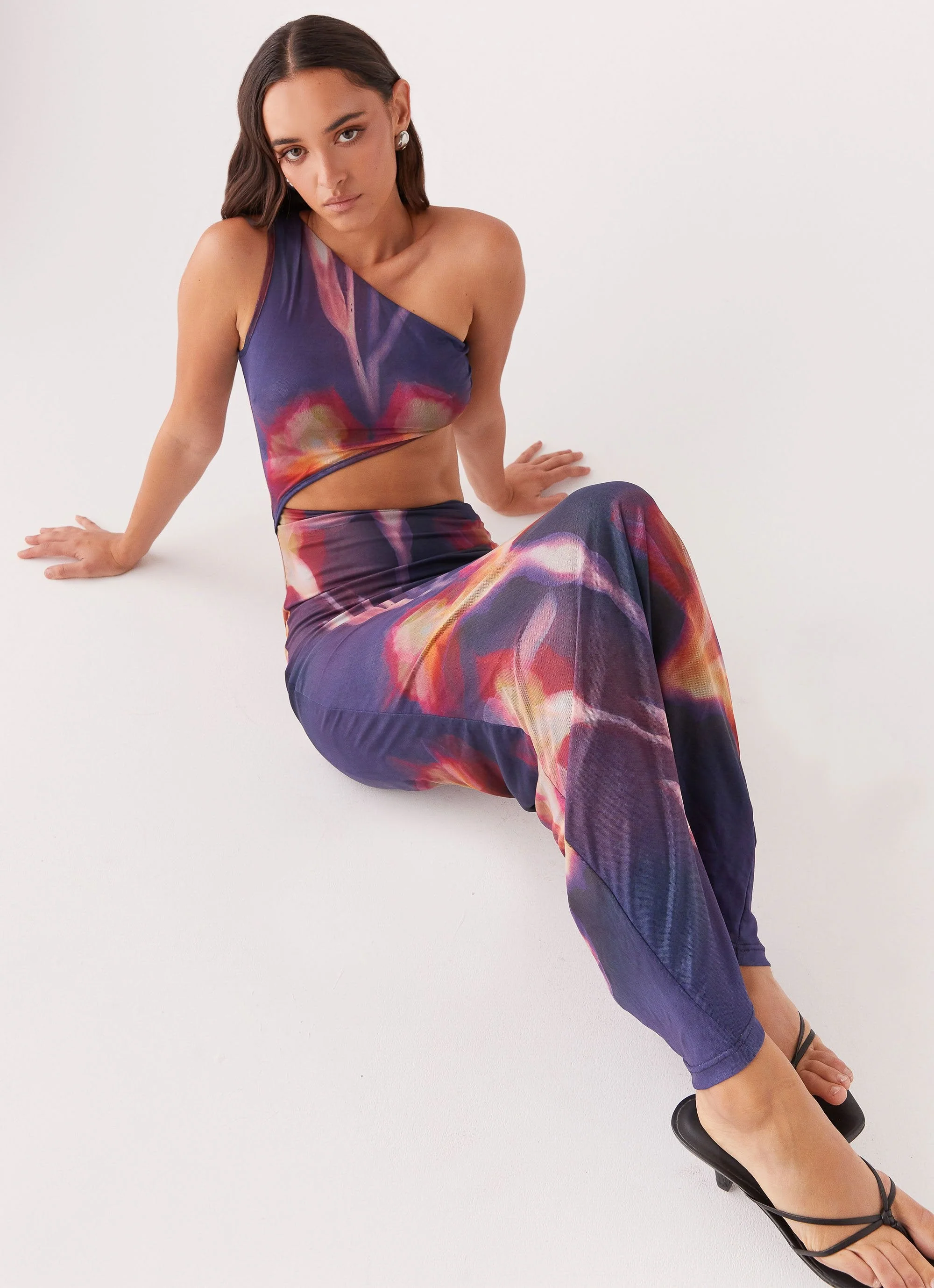 Shadows In The Sun Mesh Maxi Dress - Ember Rose - Image 6