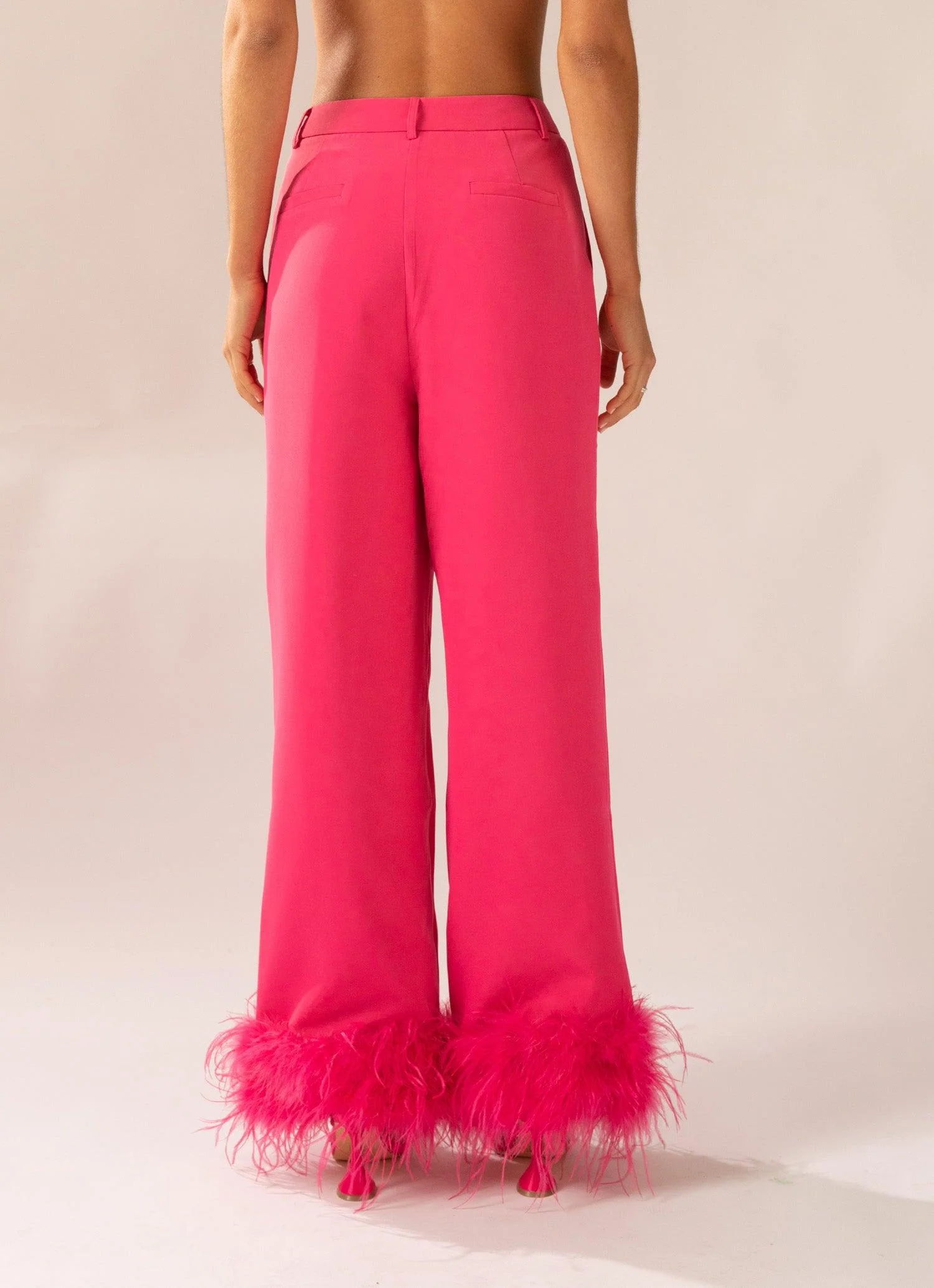 Shake It Off Feather Pants - Magenta - Image 5