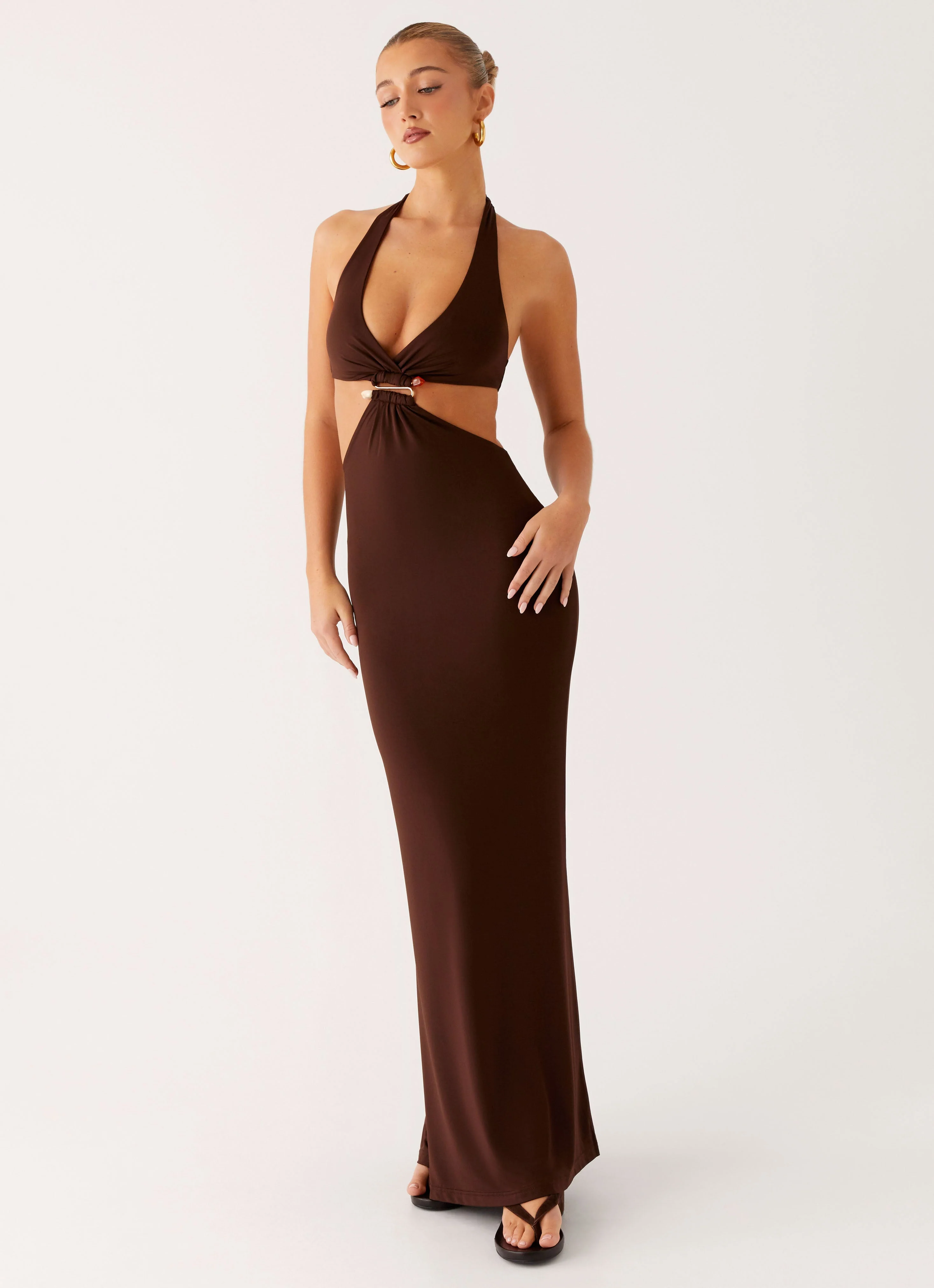 Shawnie Maxi Dress - Chocolate - Image 5