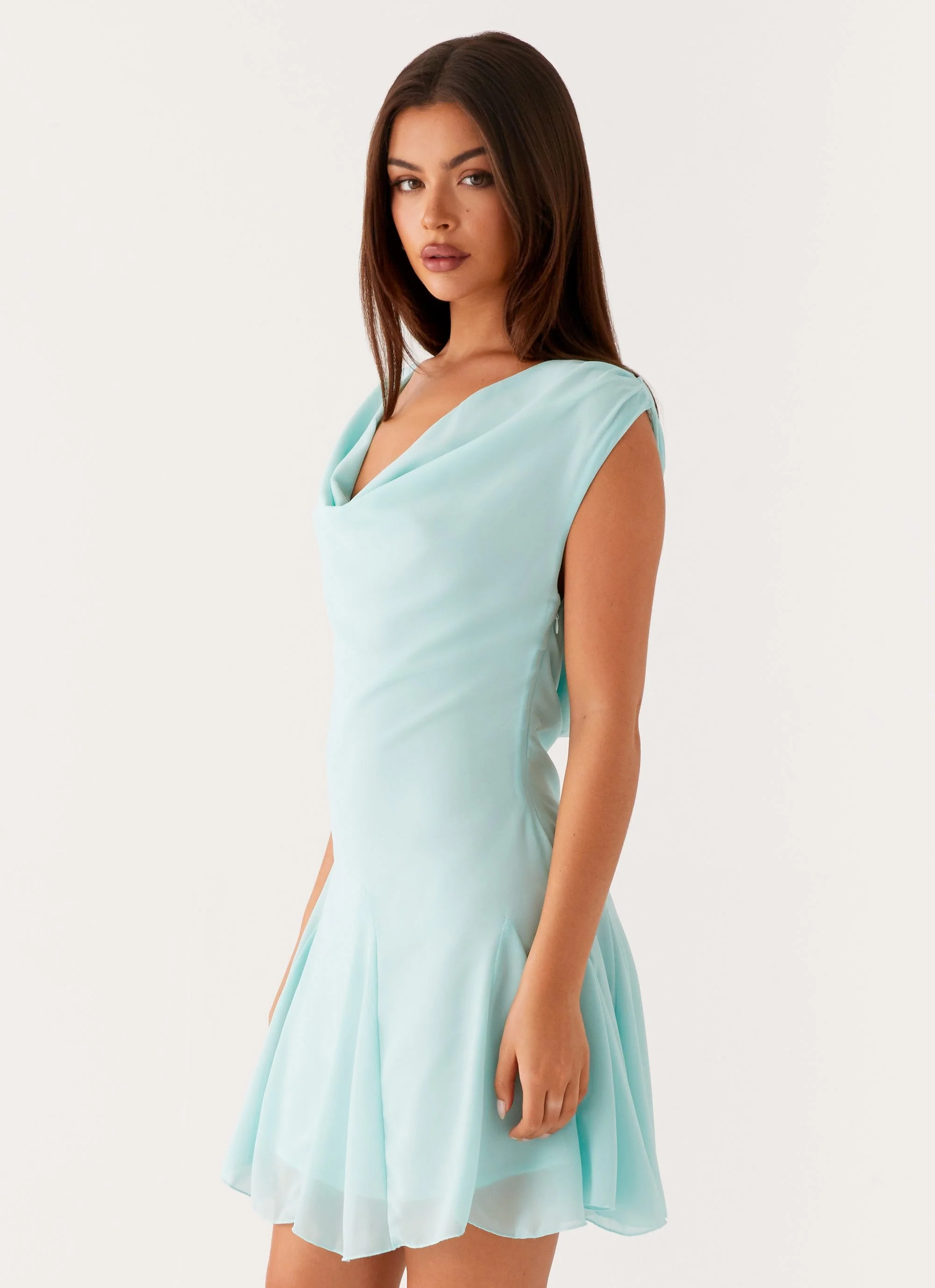 Shayla Mini Dress - Turquoise - Image 3