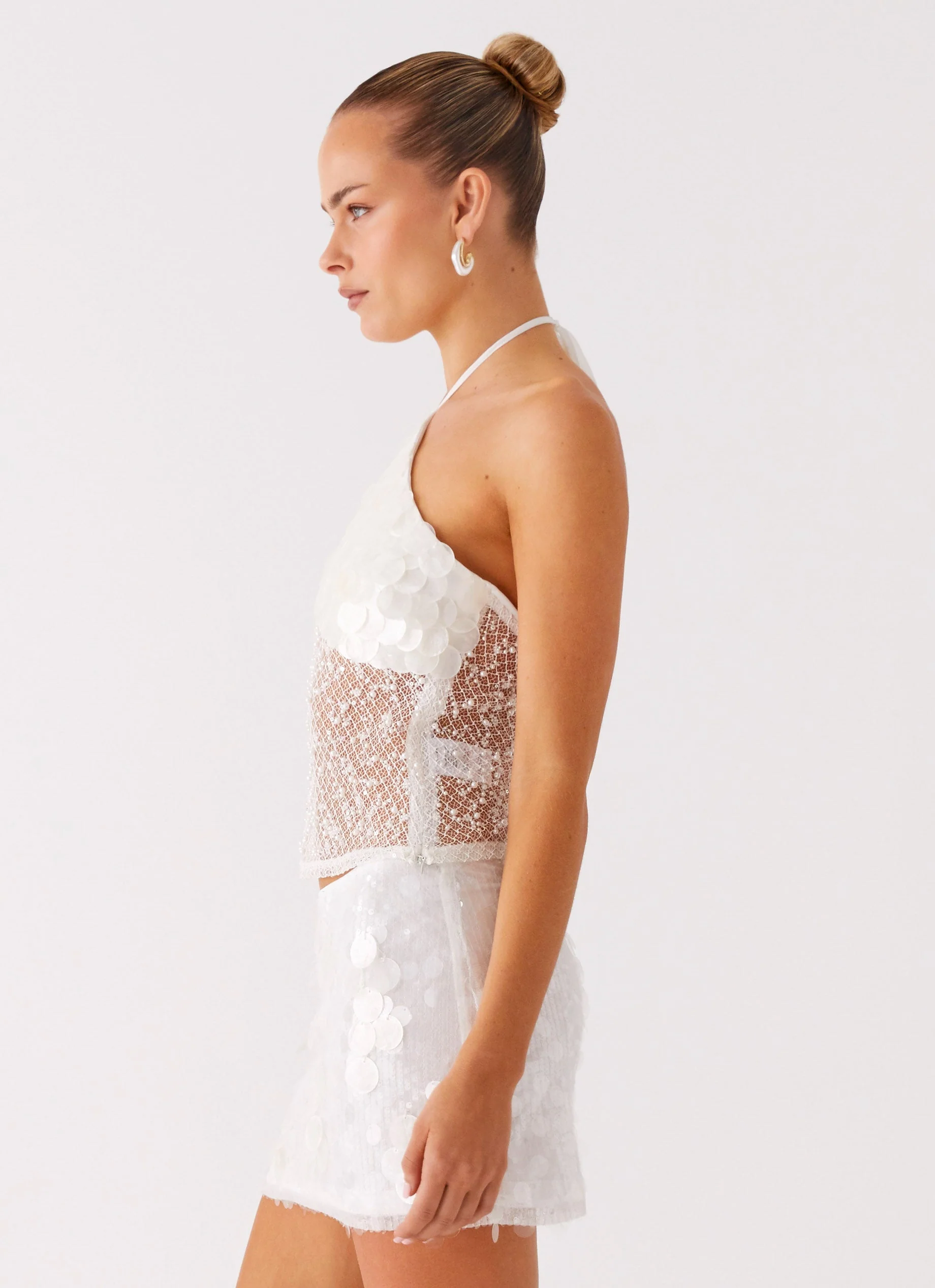 Shelly Halter Top - White - Image 2
