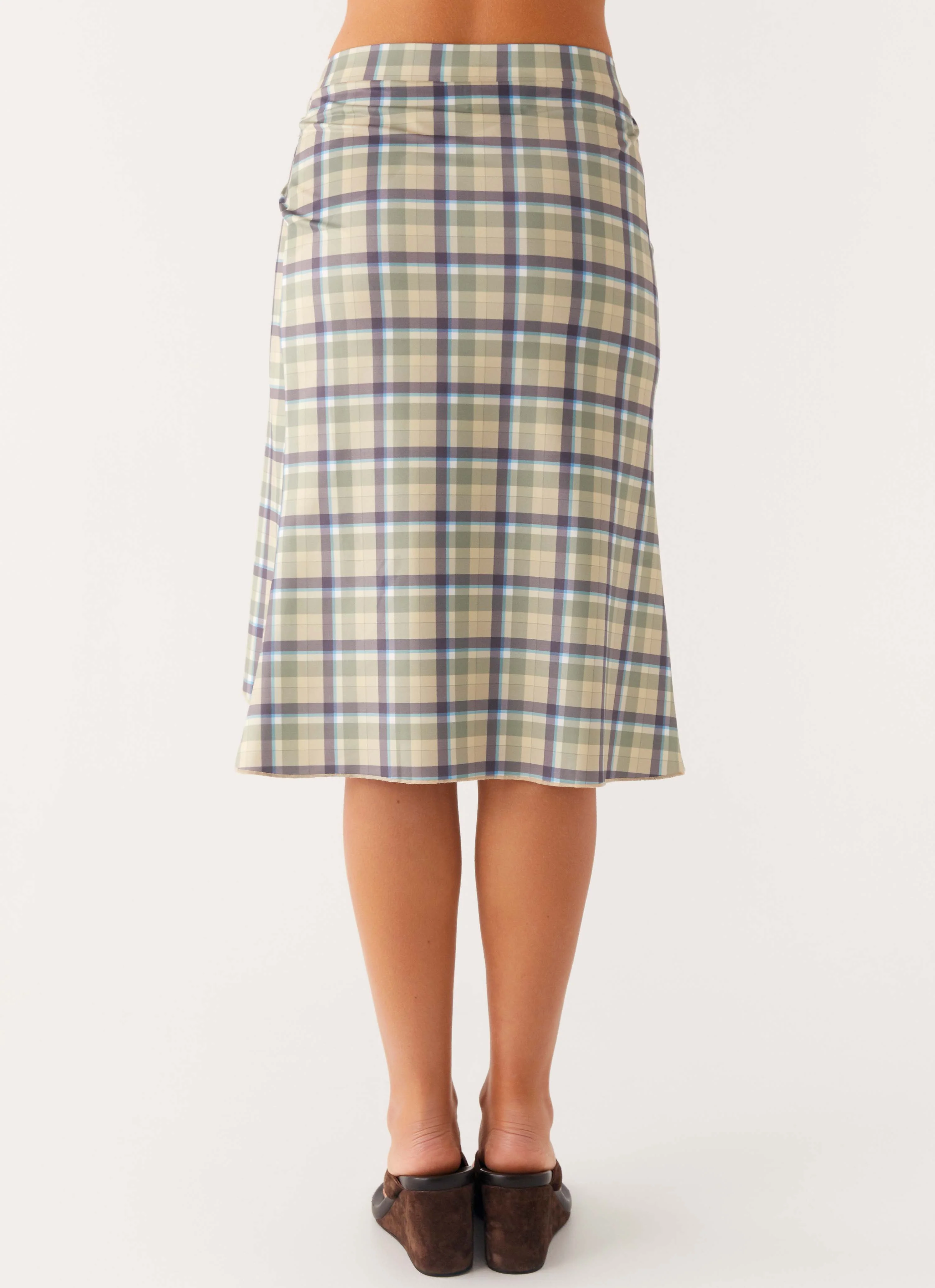 Shes A Lady Midi Skirt - Cedar Check - Image 4