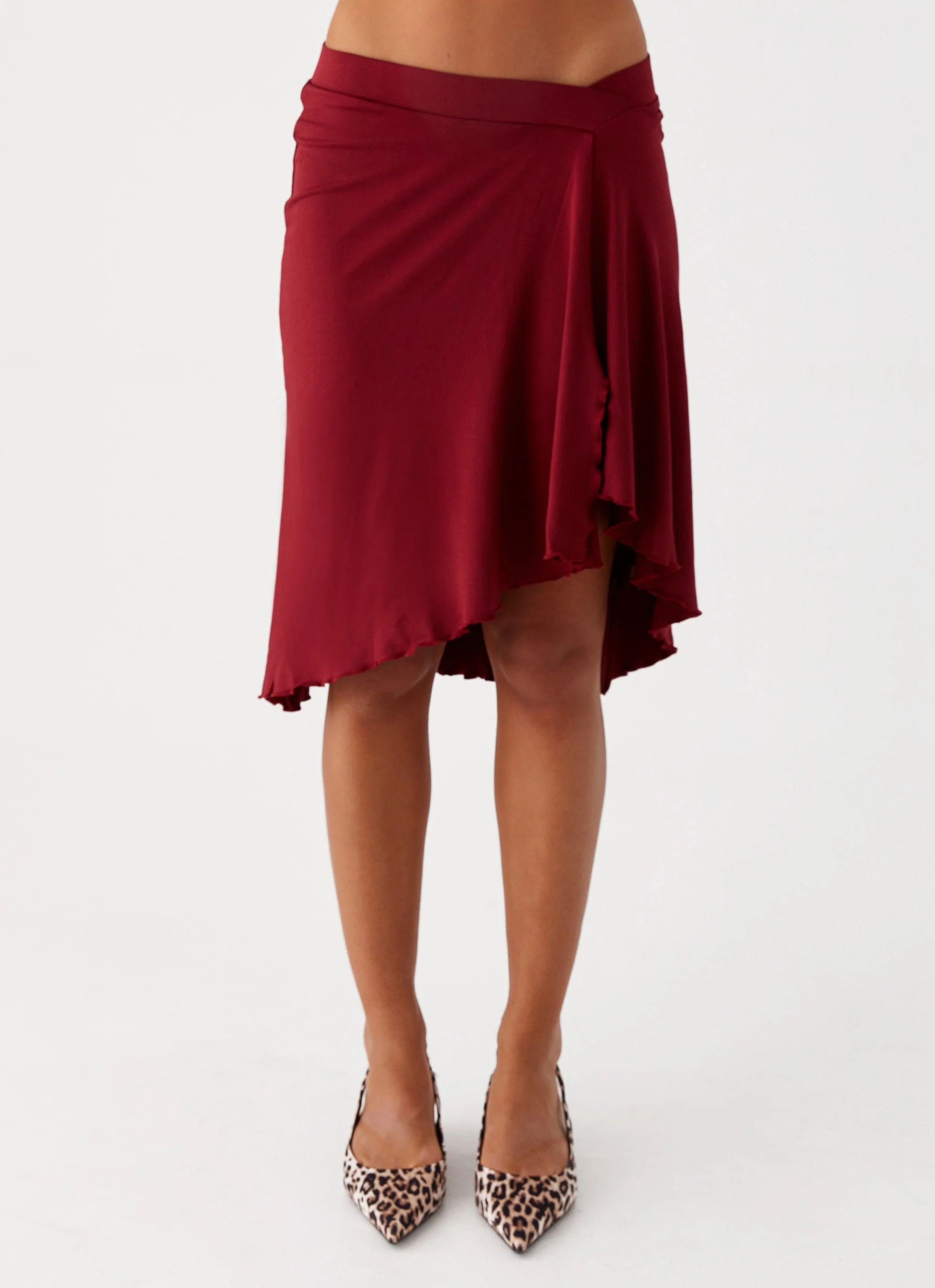 Shes A Lady Midi Skirt - Red - Image 5