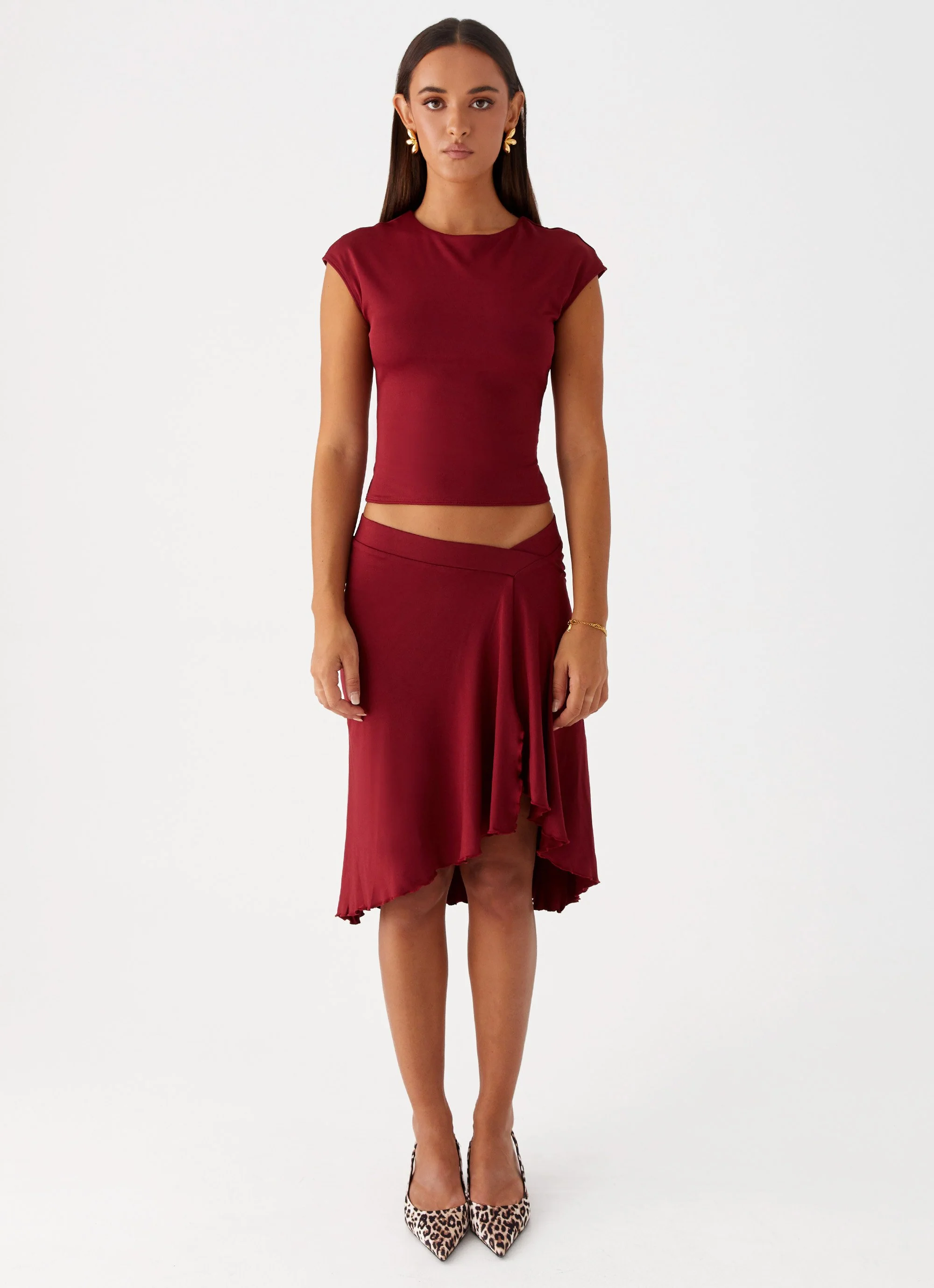 Shes A Lady Top - Red - Image 2