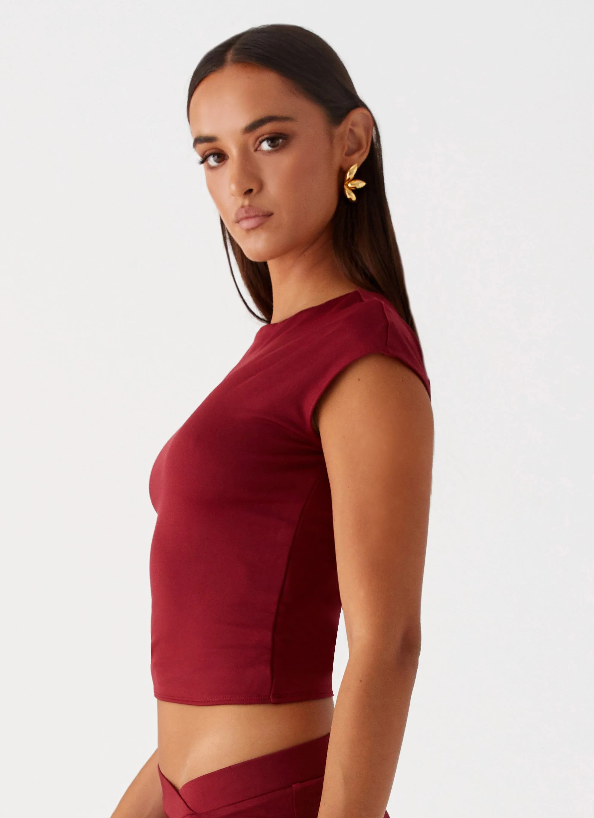 Shes A Lady Top - Red - Image 3