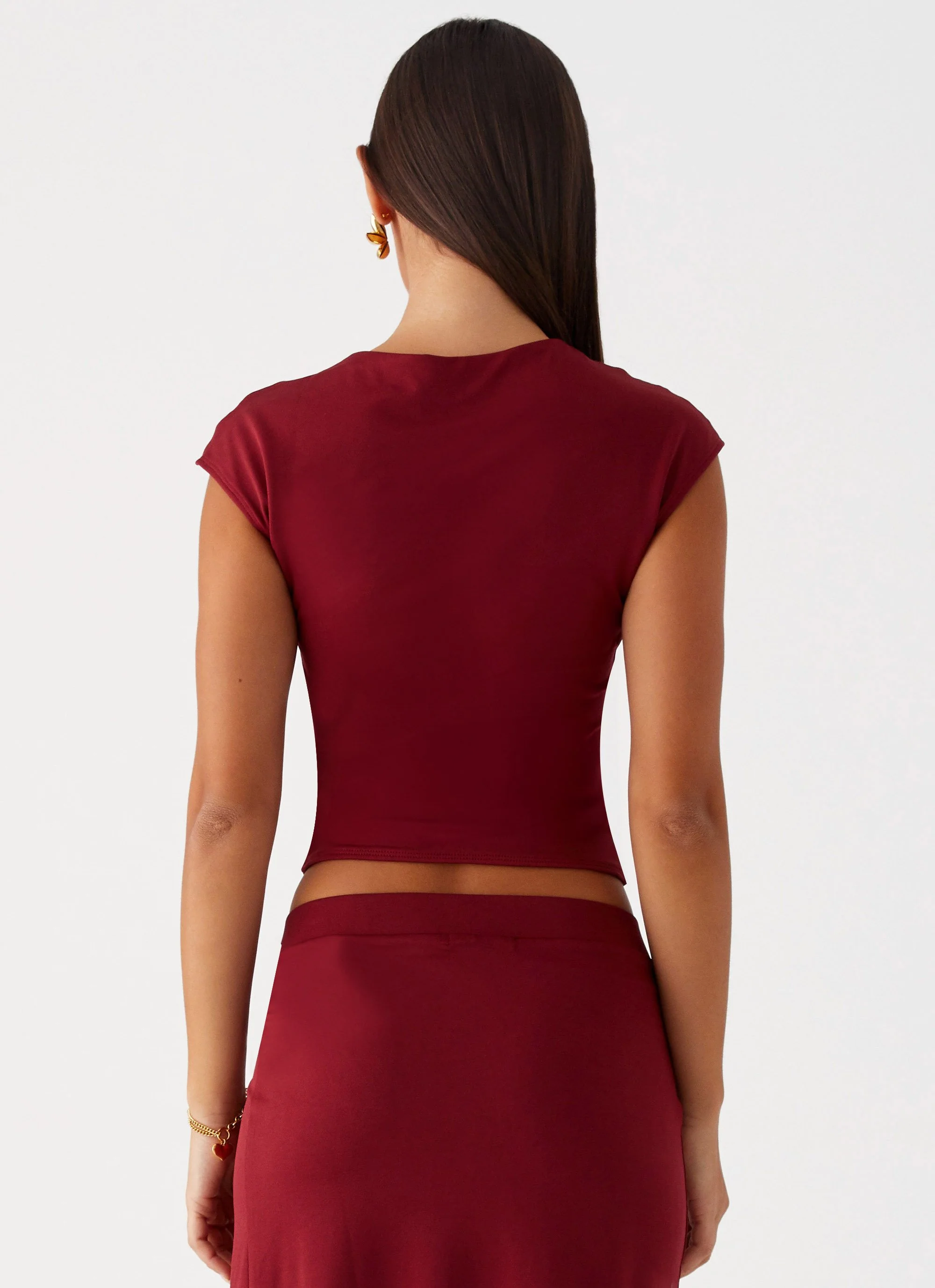 Shes A Lady Top - Red - Image 4
