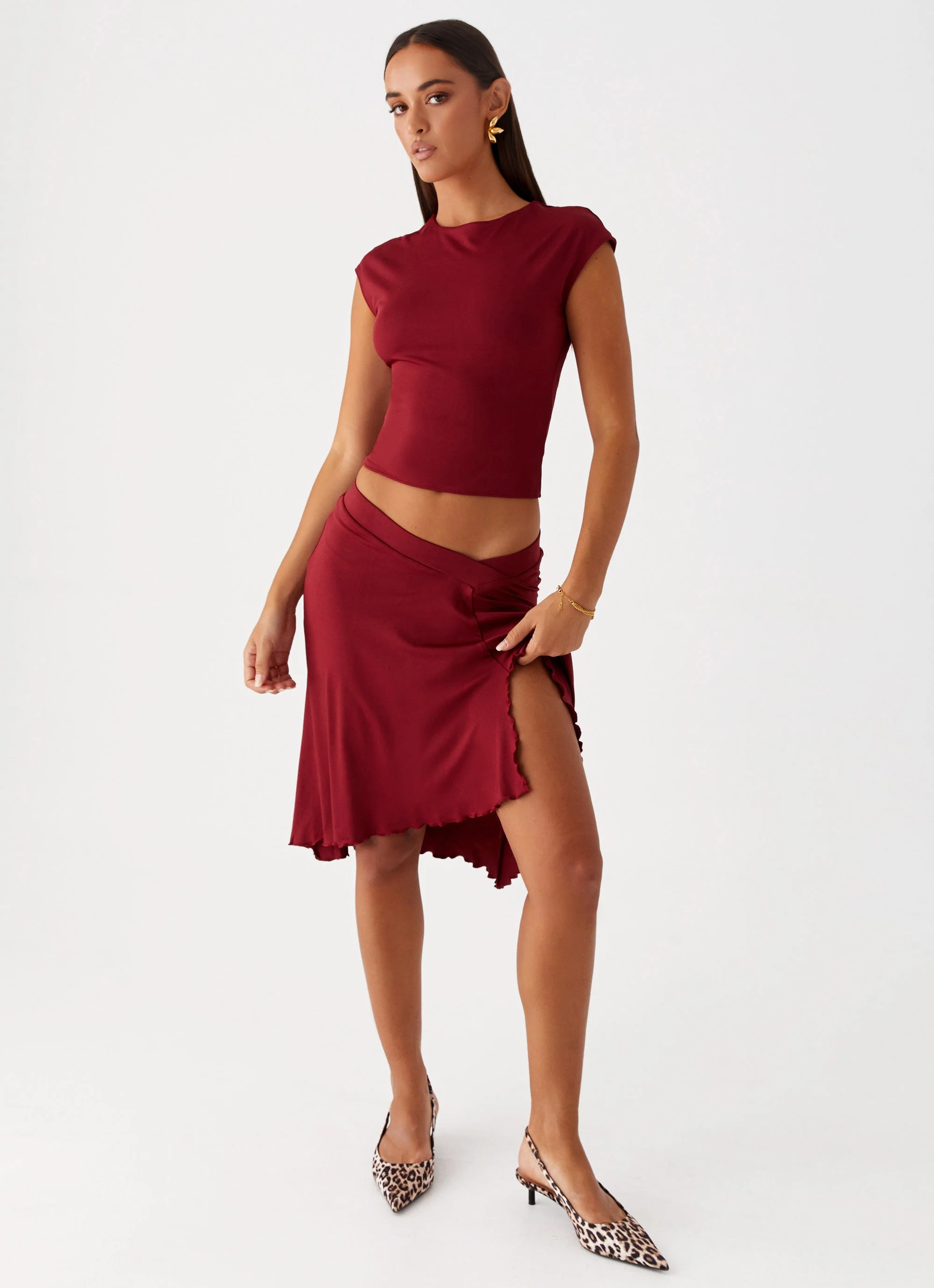 Shes A Lady Top - Red - Image 5