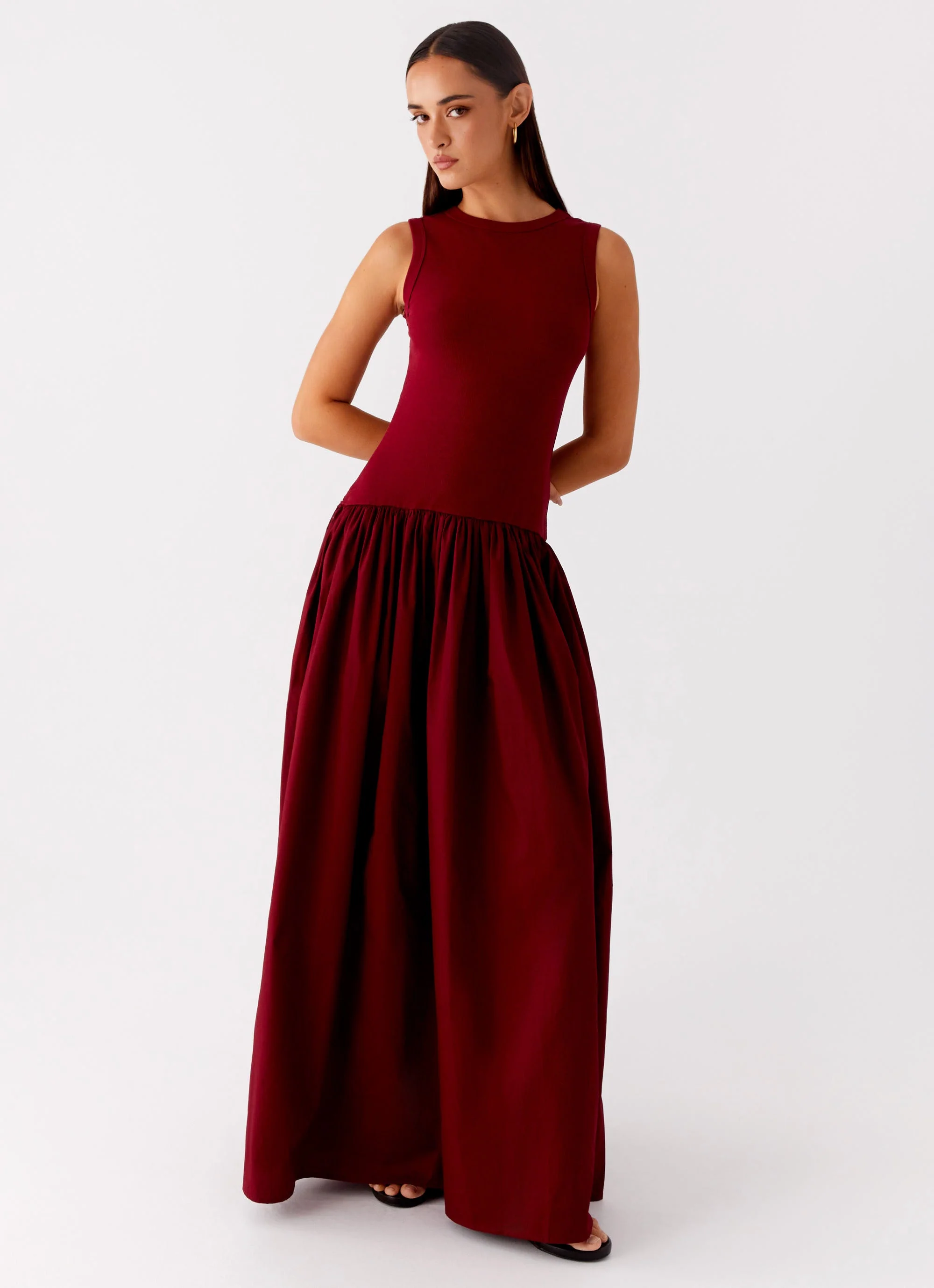 Shivani Maxi Dress - Maroon - Image 4