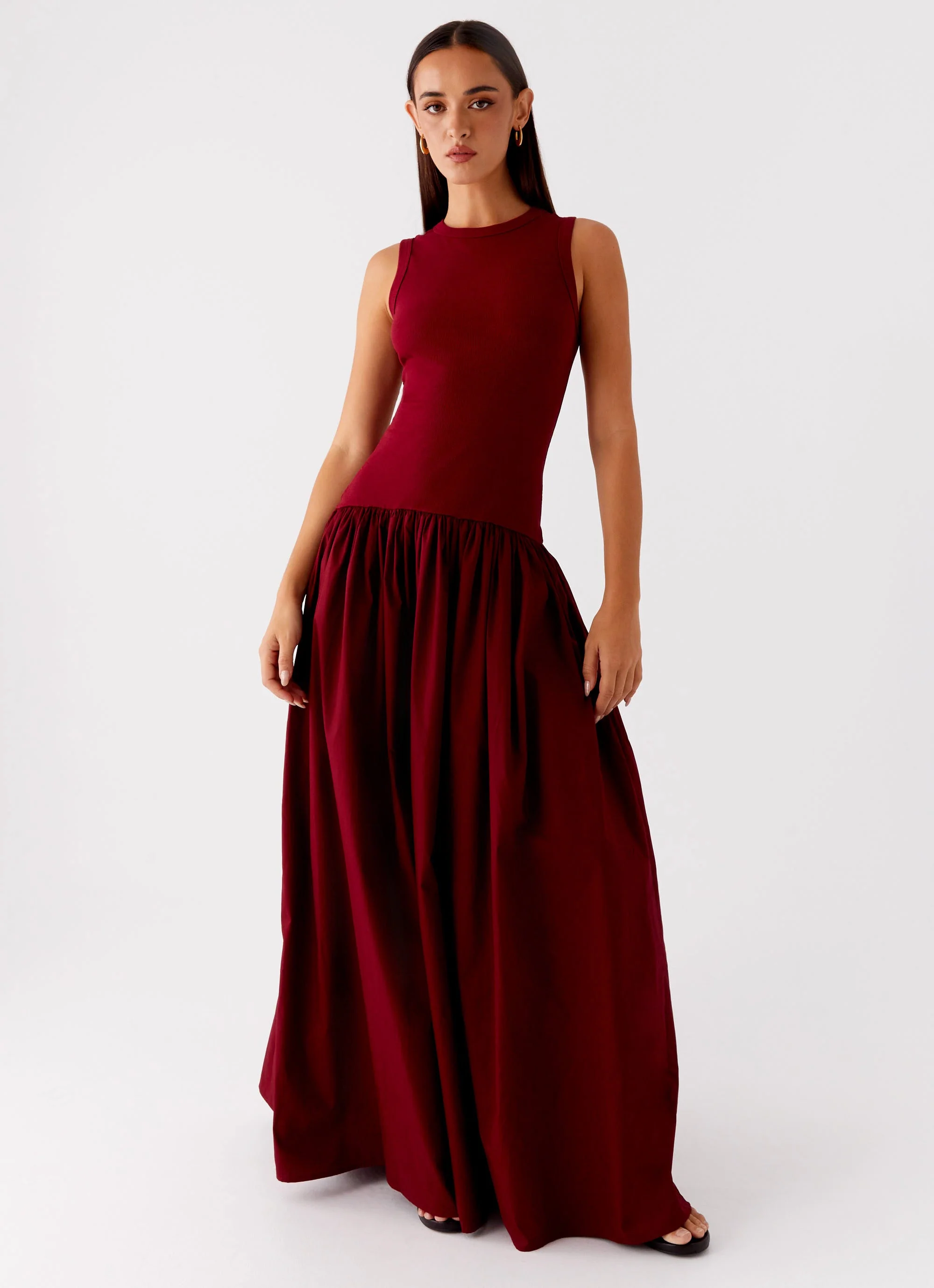 Shivani Maxi Dress - Maroon - Image 5