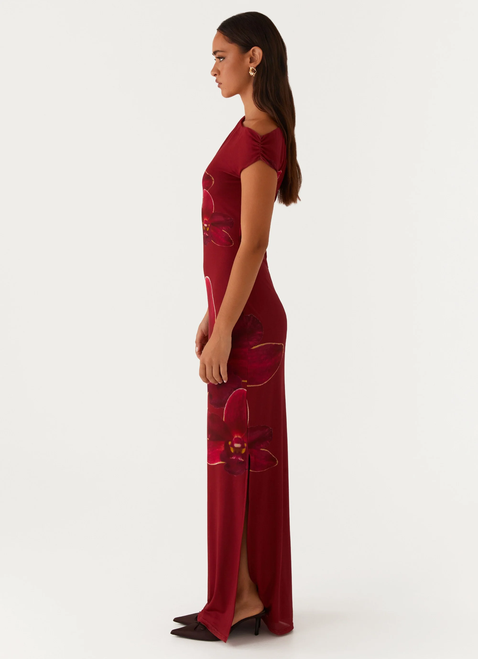 Showtime Maxi Dress - Maroon - Image 3