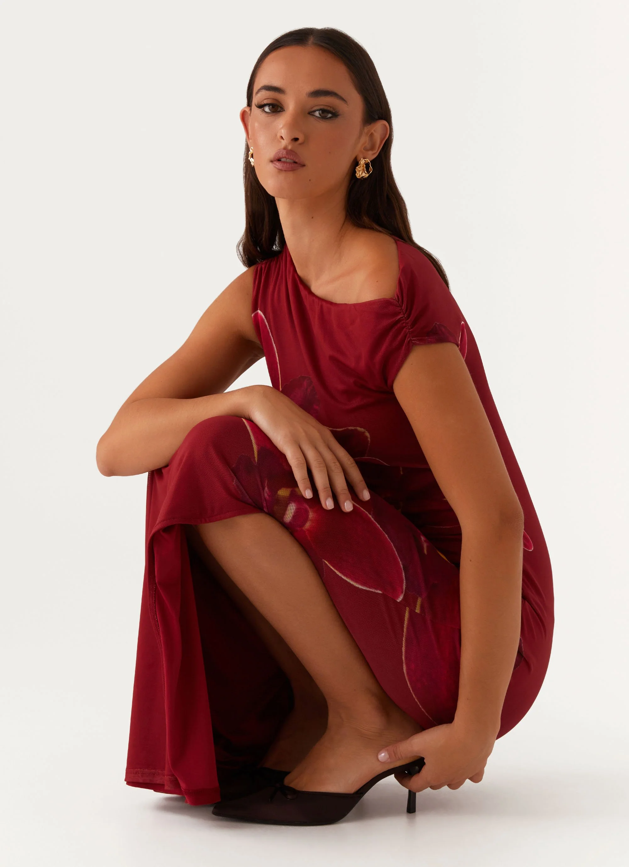 Showtime Maxi Dress - Maroon - Image 5