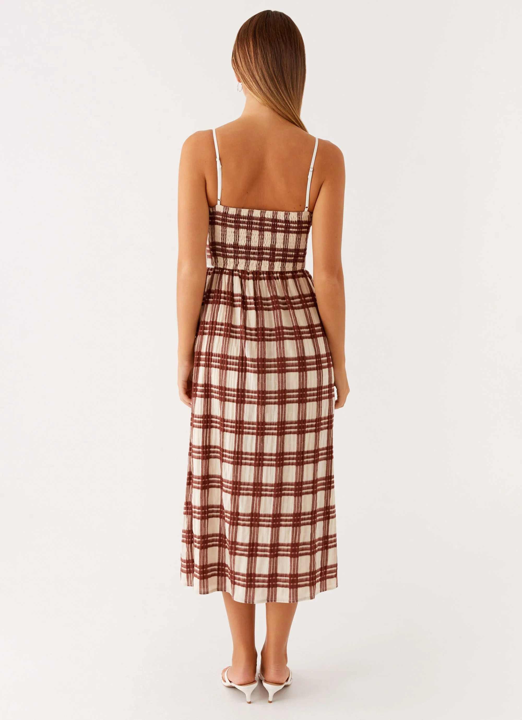 Shyanne Midi Dress - Chocolate Check - Image 4