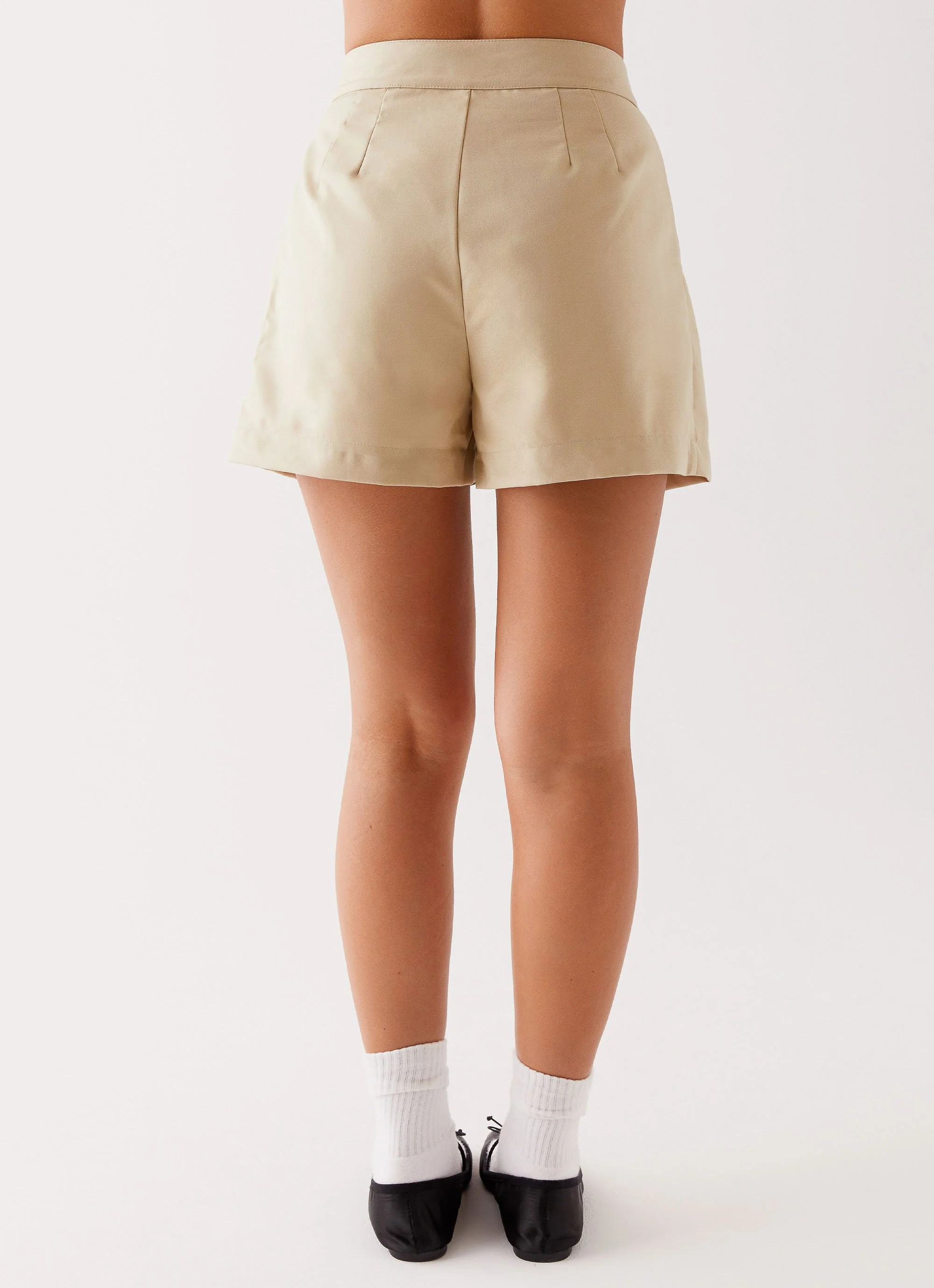 Siena Style Tailored Shorts - Beige - Image 4