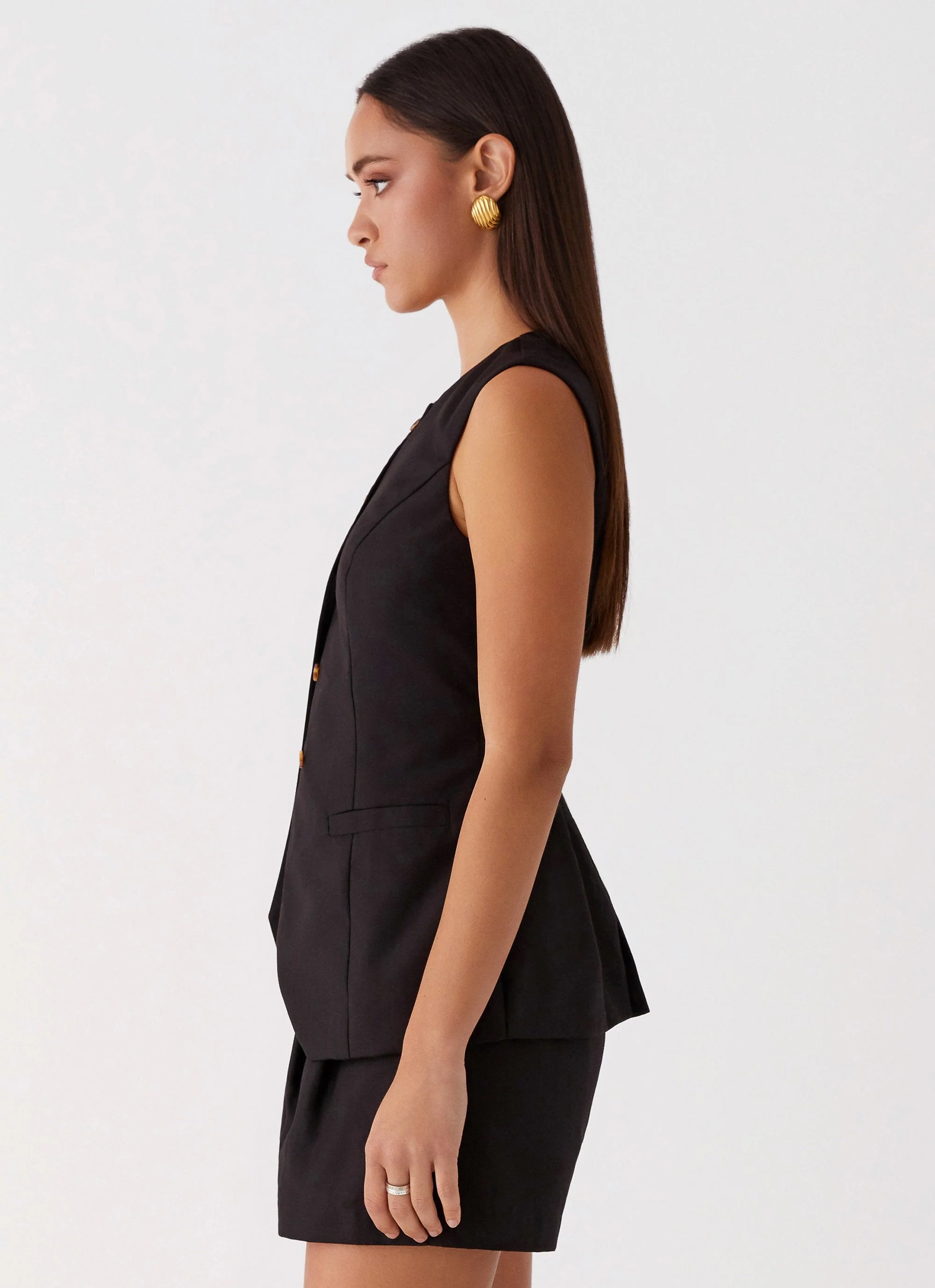 Siena Style Tailored Vest - Black - Image 2
