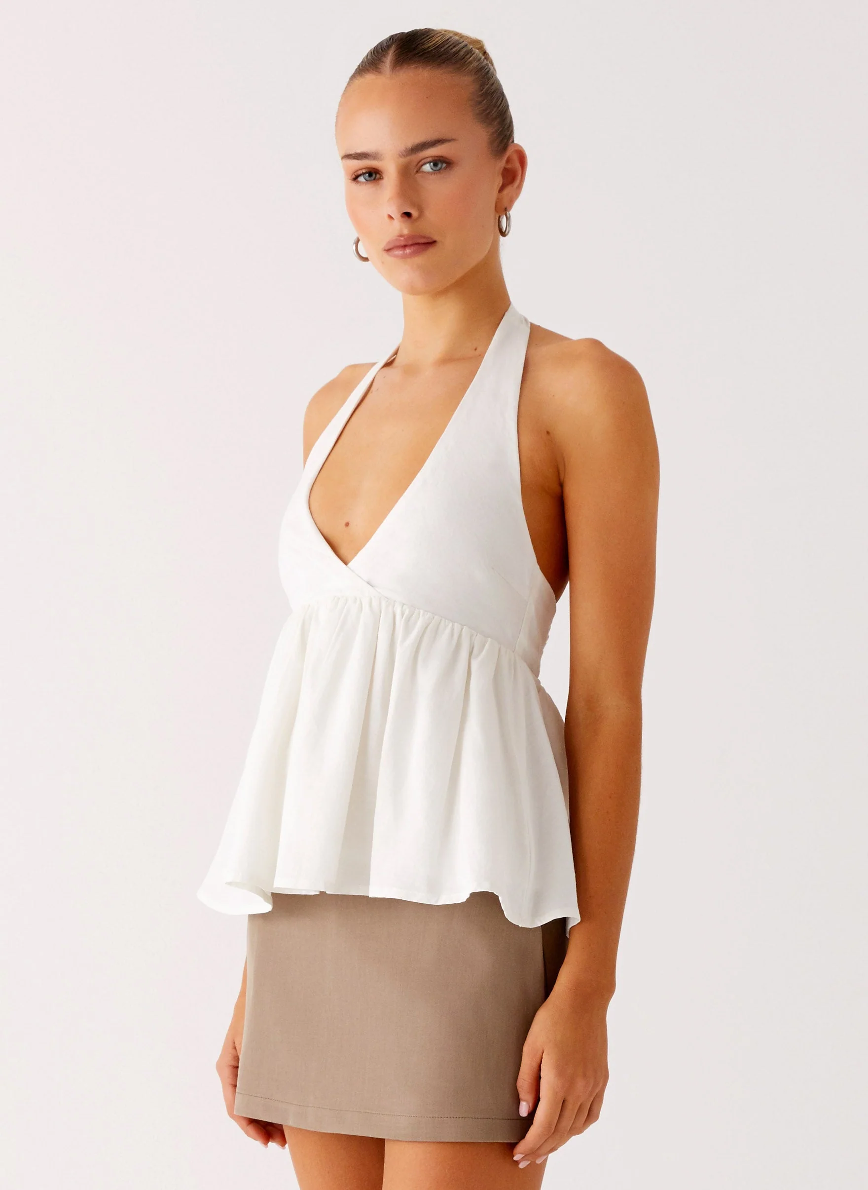 Sigala Cotton Halter Top - White - Image 3