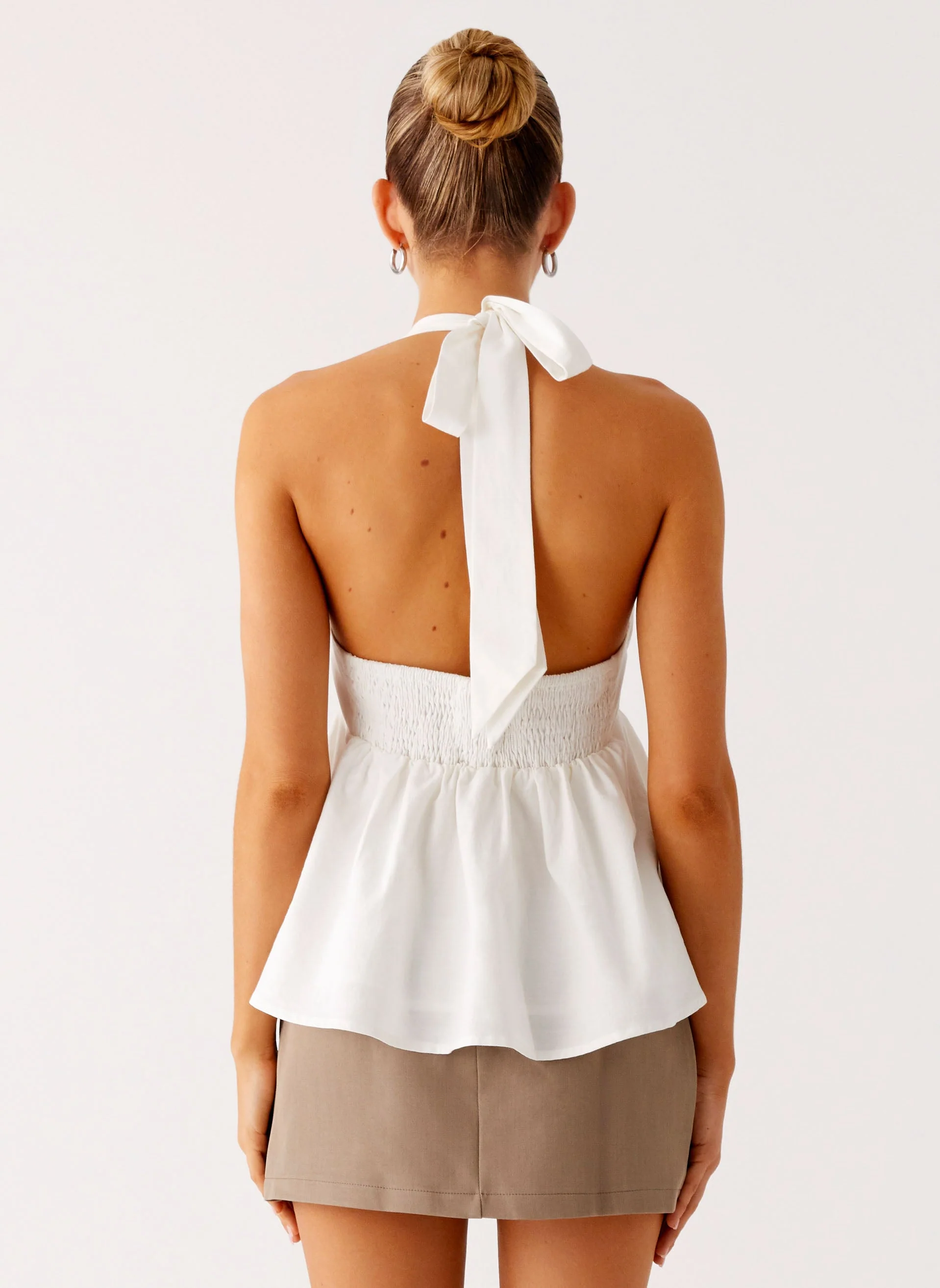 Sigala Cotton Halter Top - White - Image 4