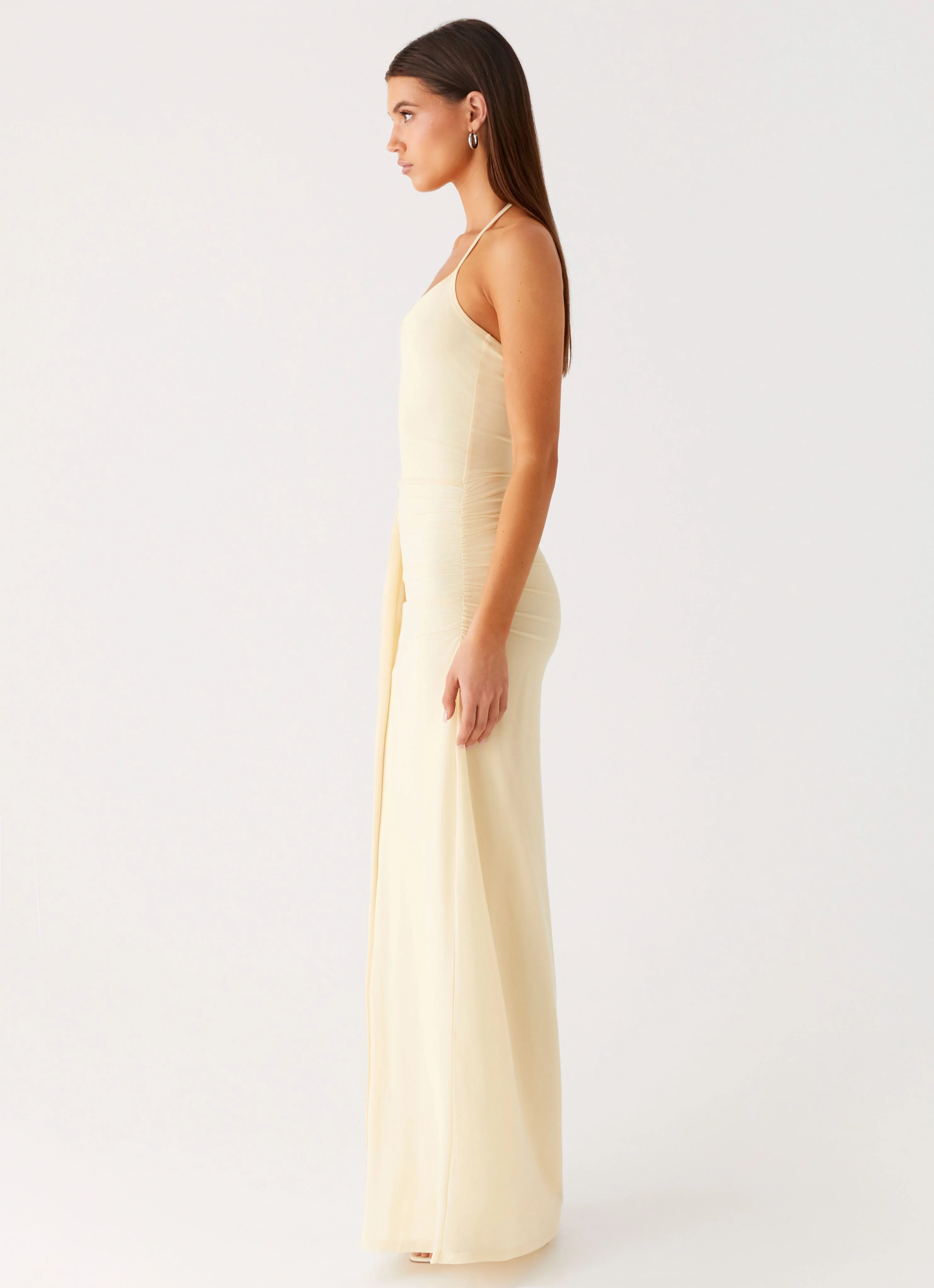 Signal Halter Maxi Dress - Sunny Yellow - Image 2