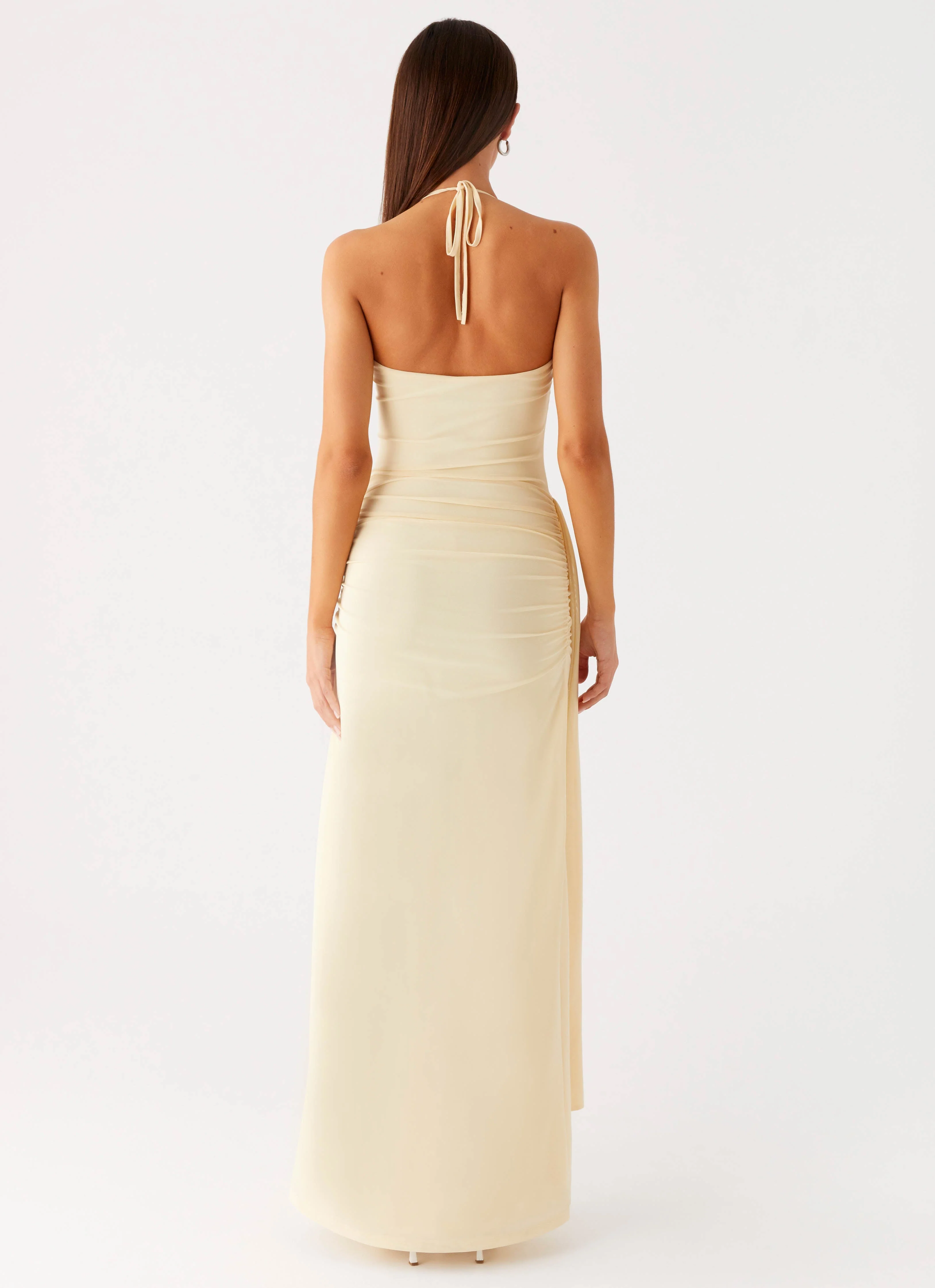 Signal Halter Maxi Dress - Sunny Yellow - Image 3