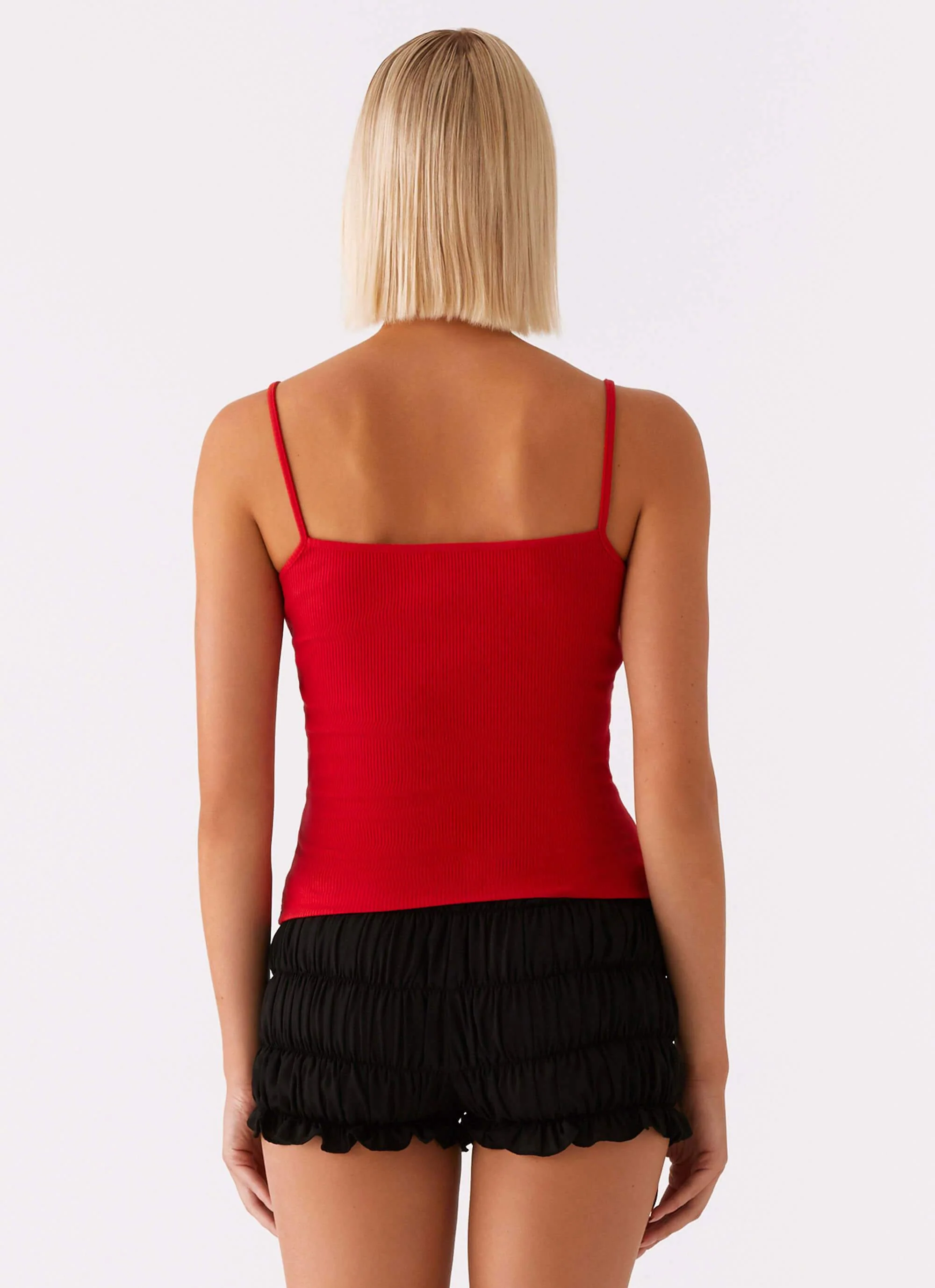 Signature Monogram Cami - Red - Image 4
