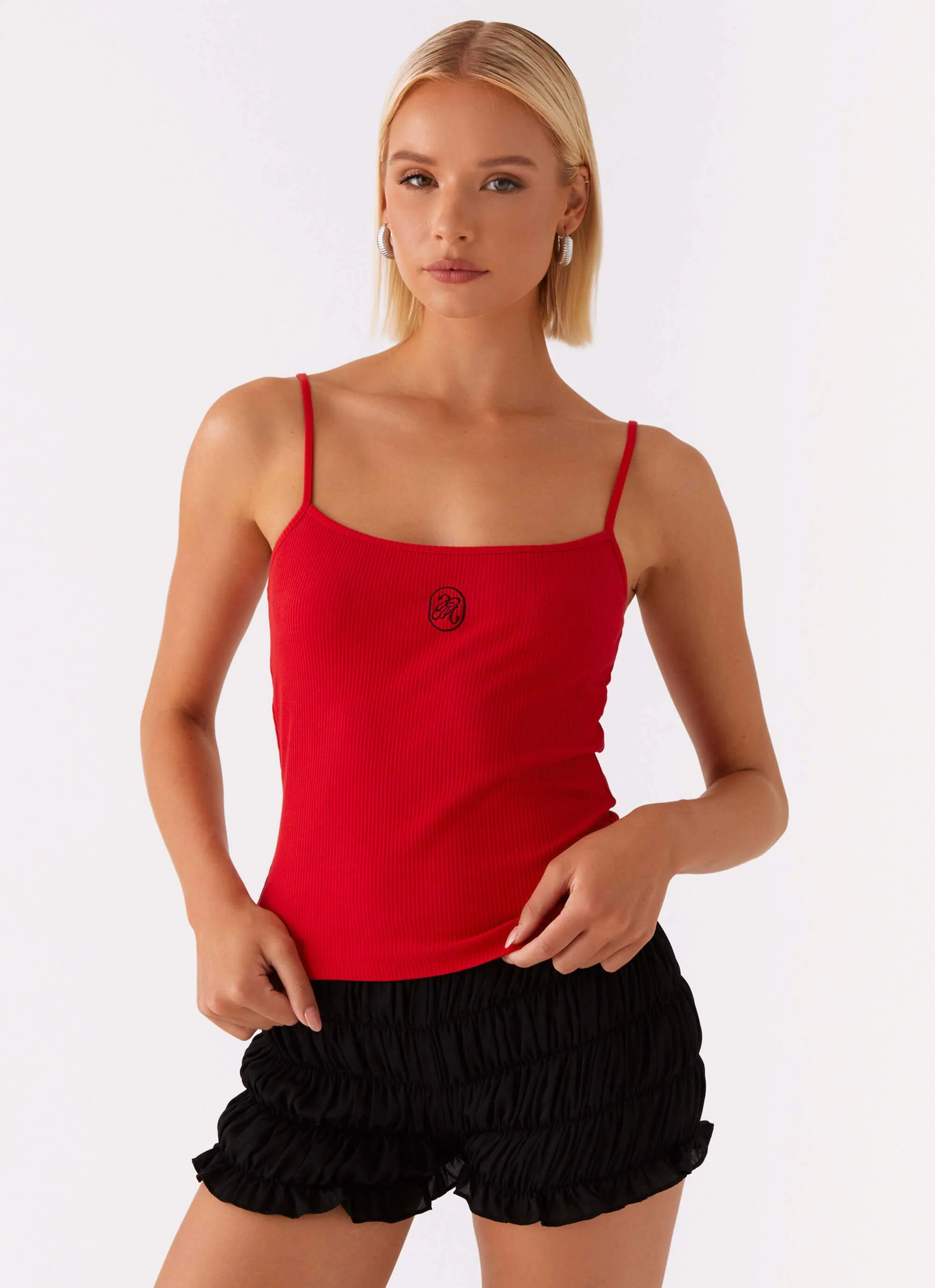 Signature Monogram Cami - Red - Image 5
