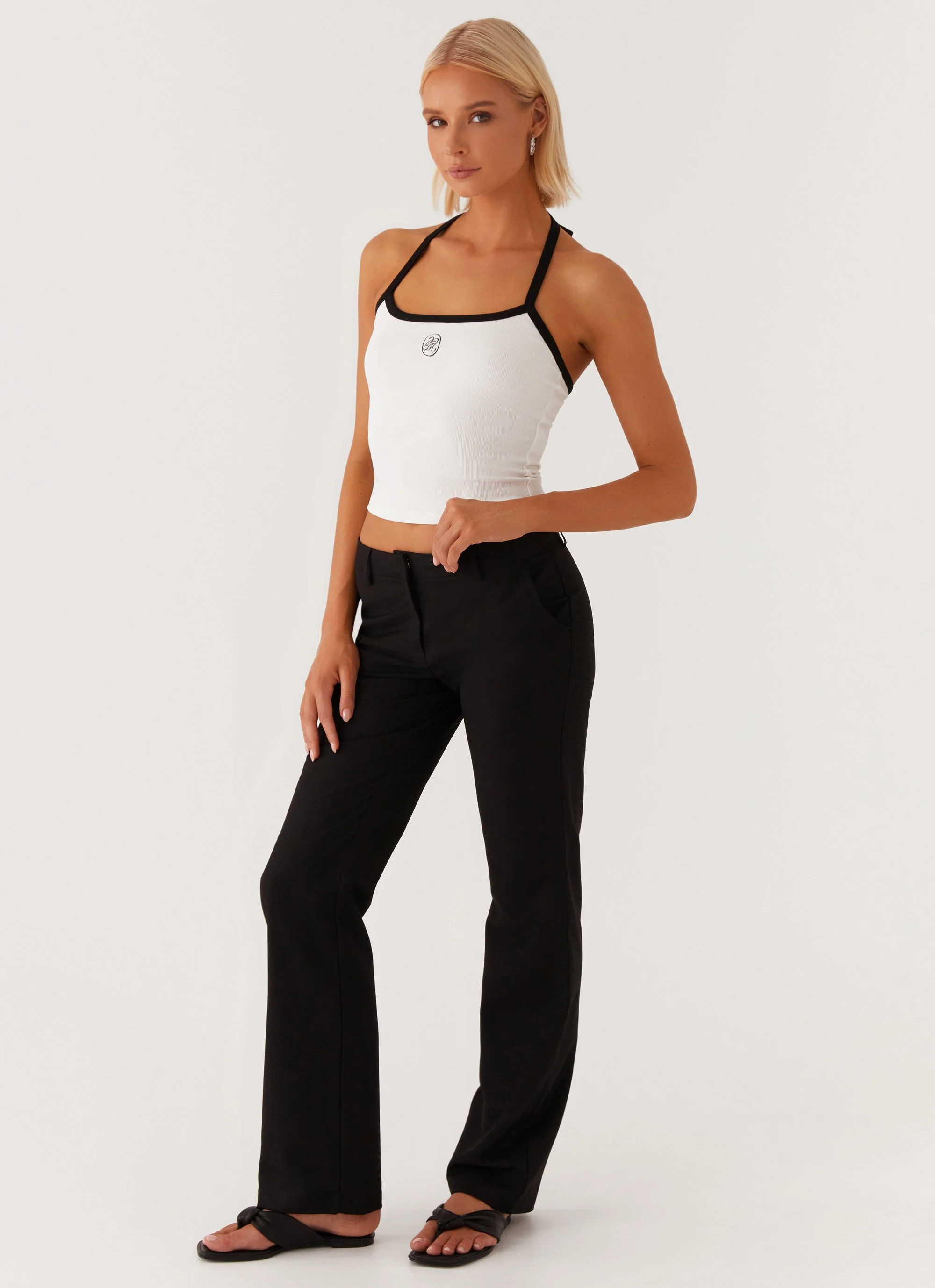 Signature Monogram Halter Top - White - Image 6