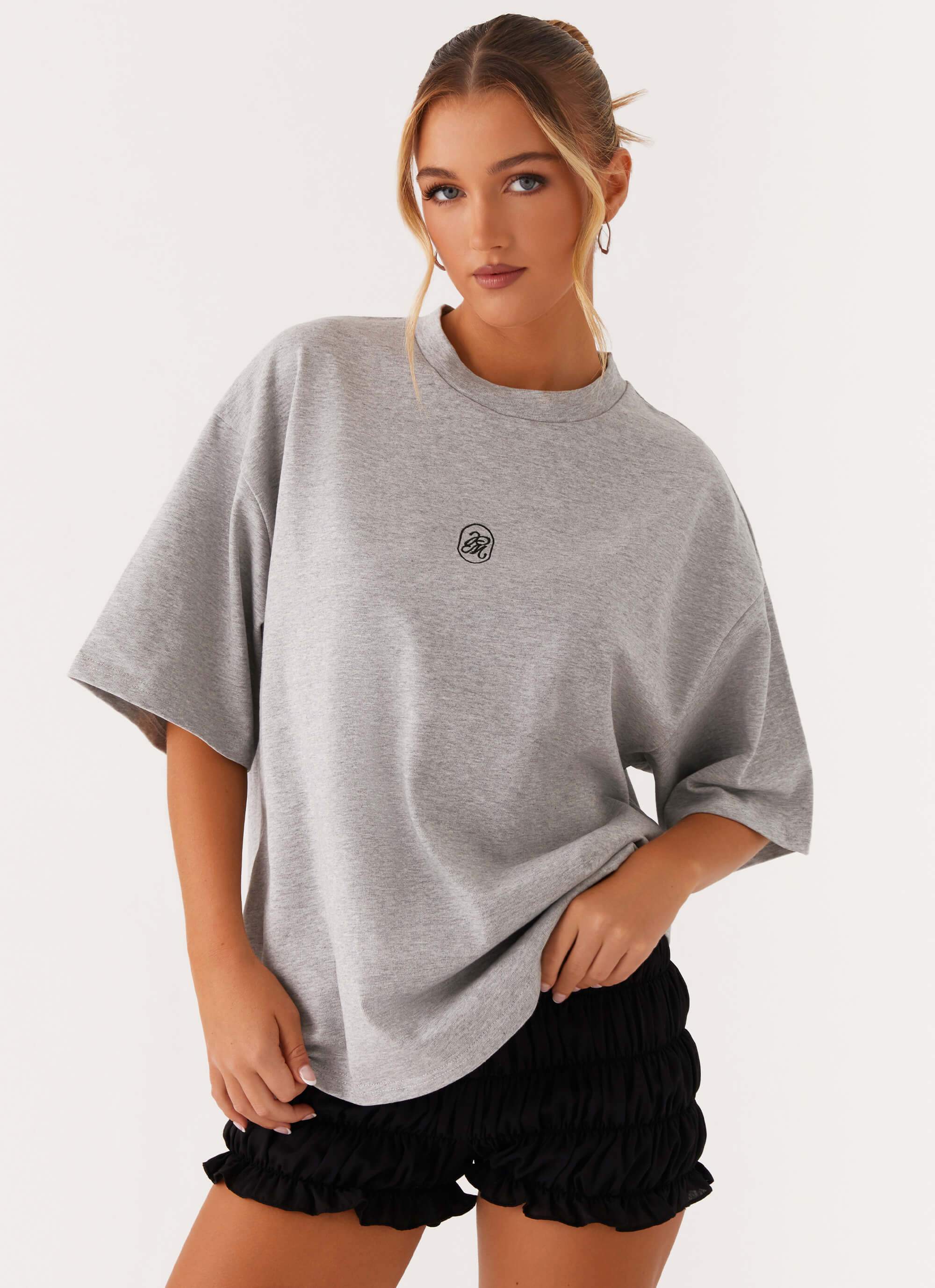 Signature Oversized Tee - Grey - Image 6