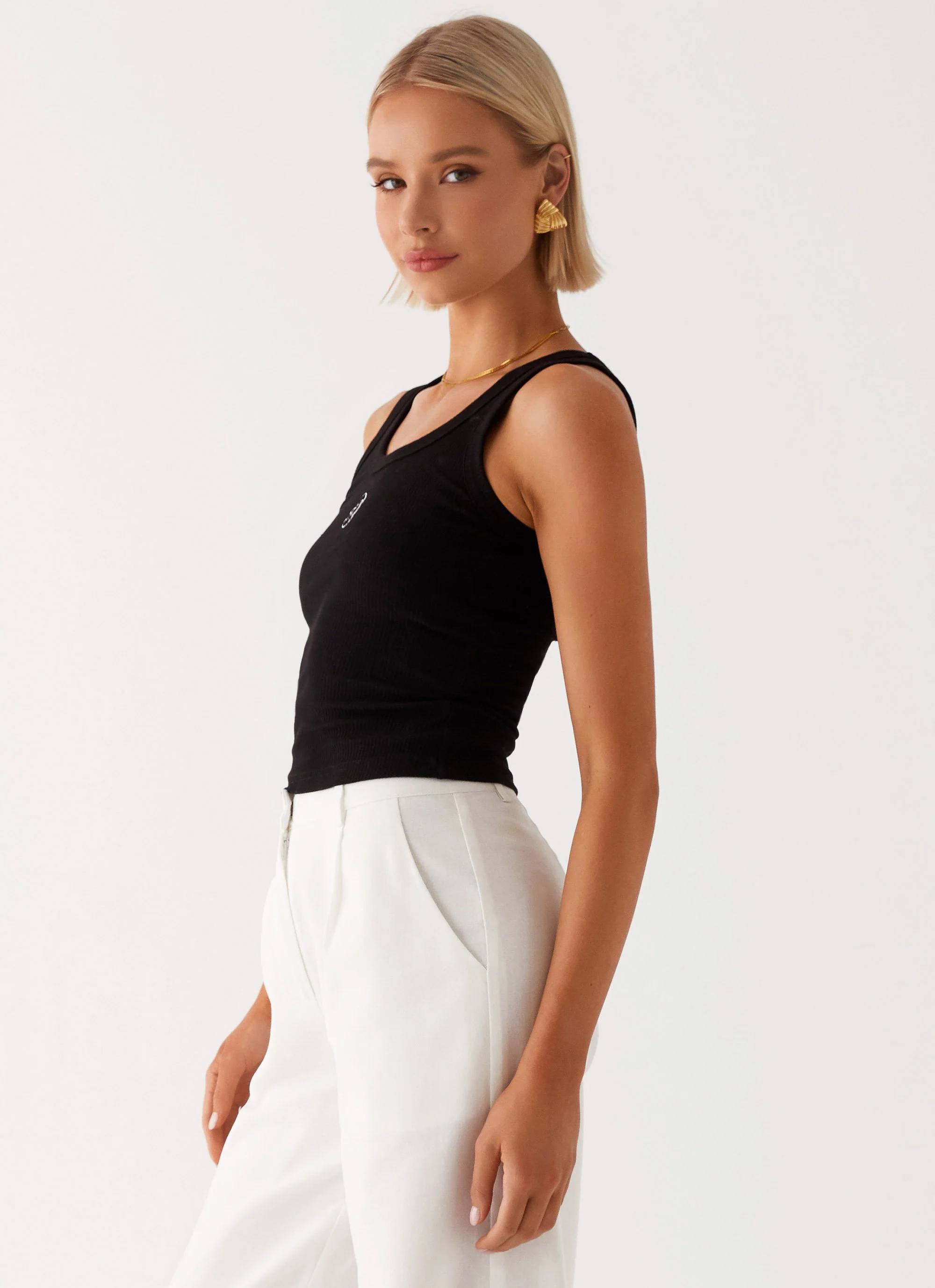 Signature Tank Top - Black - Image 3