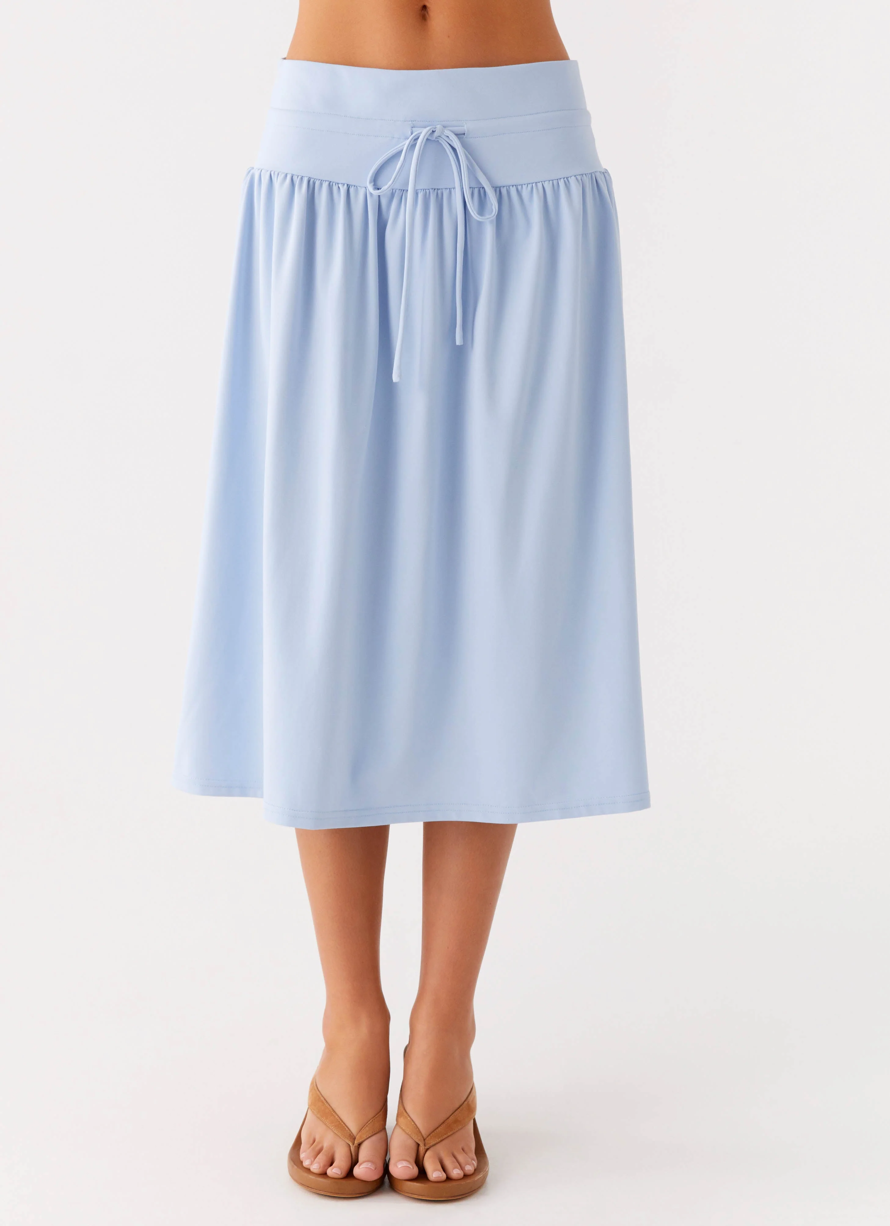 Silver Tides Midi Skirt - Blue - Image 4